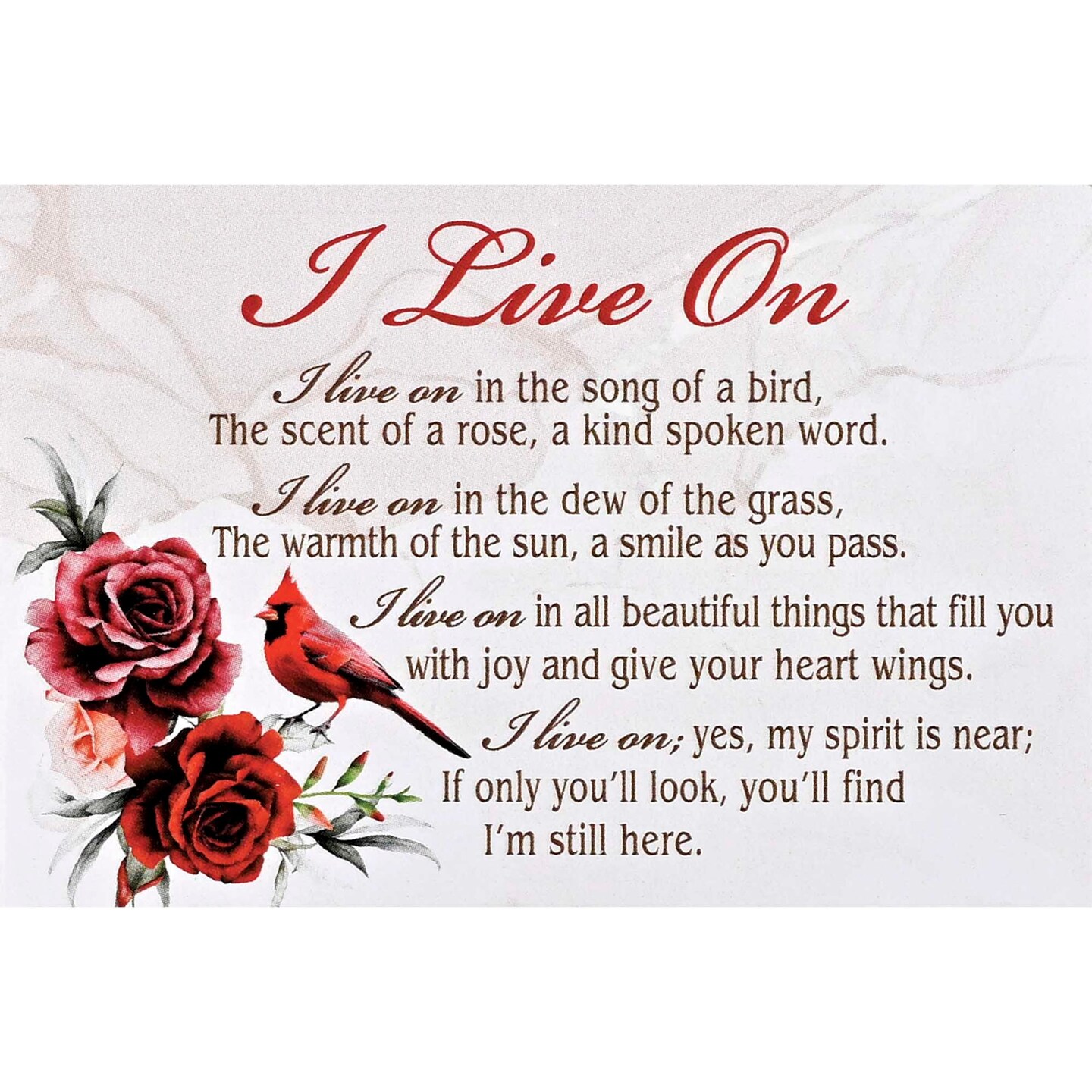 Edge Collection - Red - Inspirational Poem Cards for Personalization