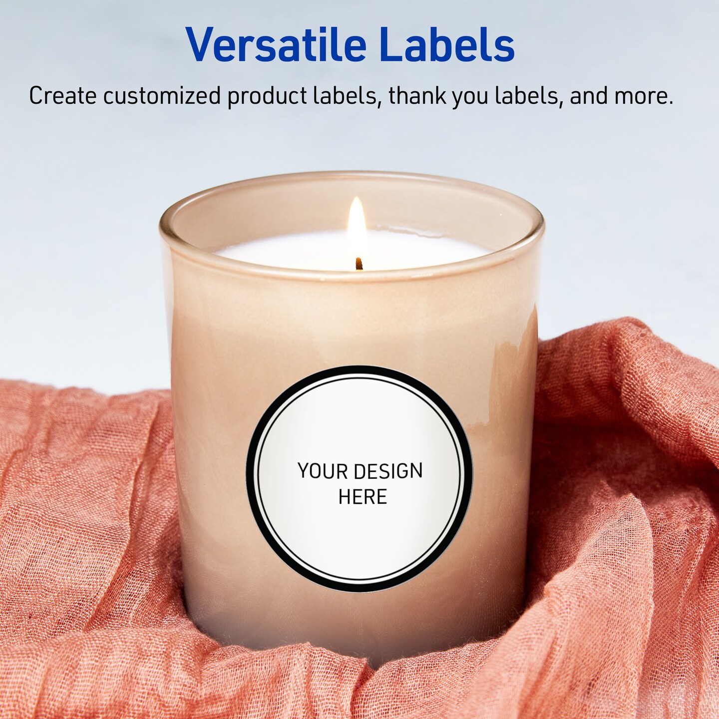 Avery Printable Round Labels, Double Black Border, 3&#x22; Diameter, Matte White Round Labels, Permanent, Laser/Inkjet, 60ct, Great for Product Labels