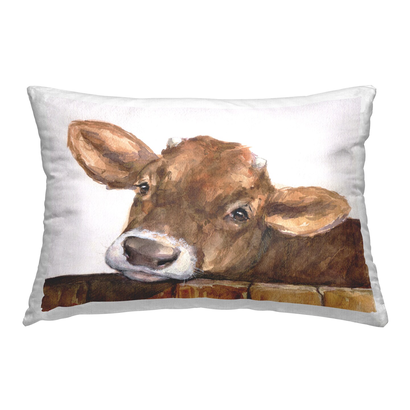 Cattle Resting on Fence Design by GeorgeDyachenkoArt Throw Pillow 