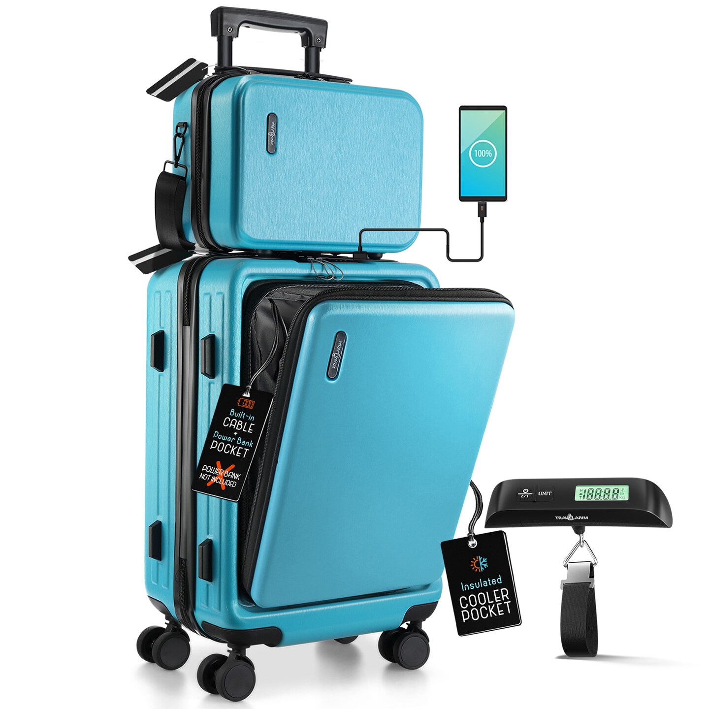 TravelArim 20 Inch Carry On Luggage with Luggage Scale