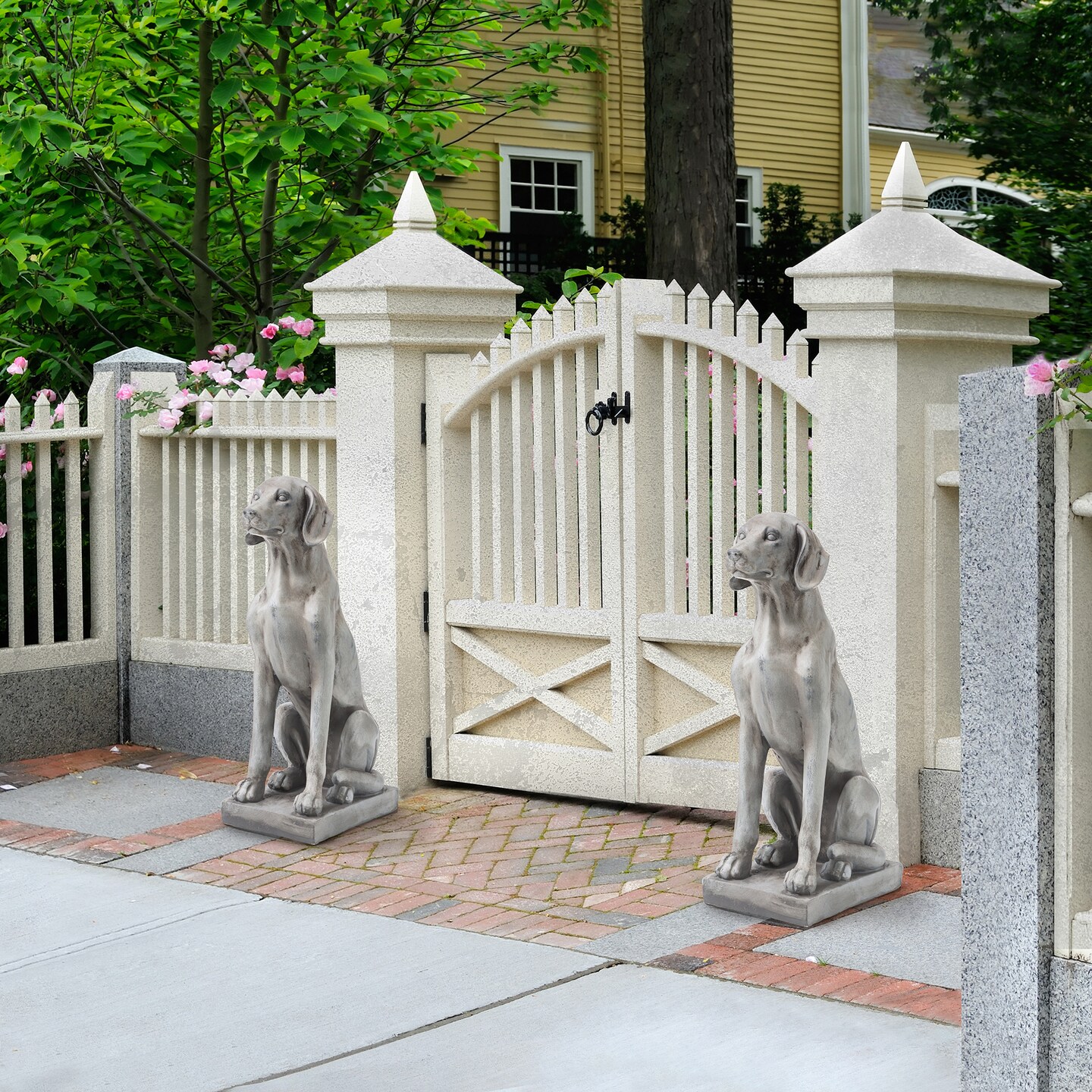 Set of 2 28.25&#x22;H MGO Sitting Labrador Retriever Dog Statue