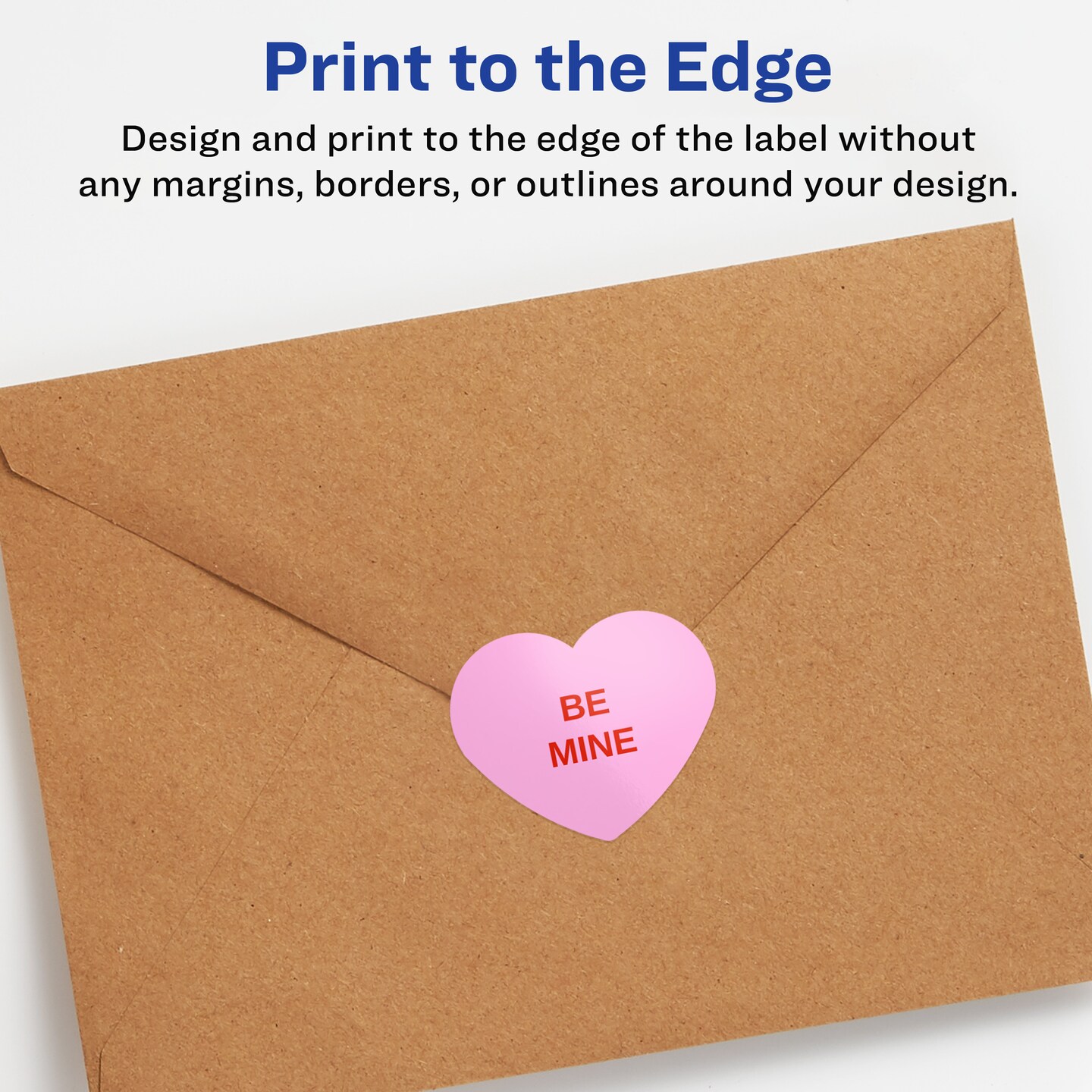 Avery Glossy White Heart Labels with Sure Feed, .75&#x22; x .75&#x22;