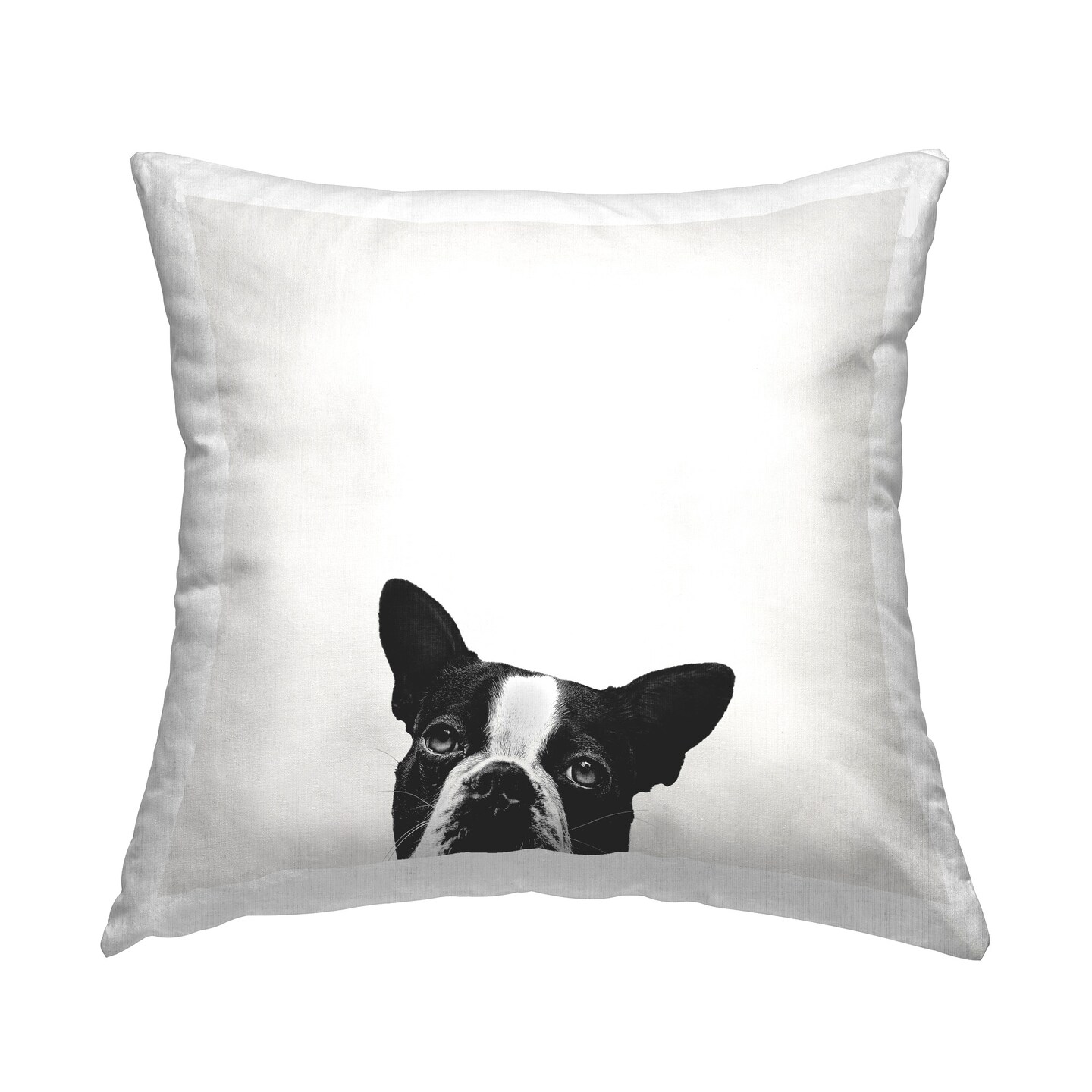 Peeking Dog Eyes Design by Jon Bertelli Throw Pillow 