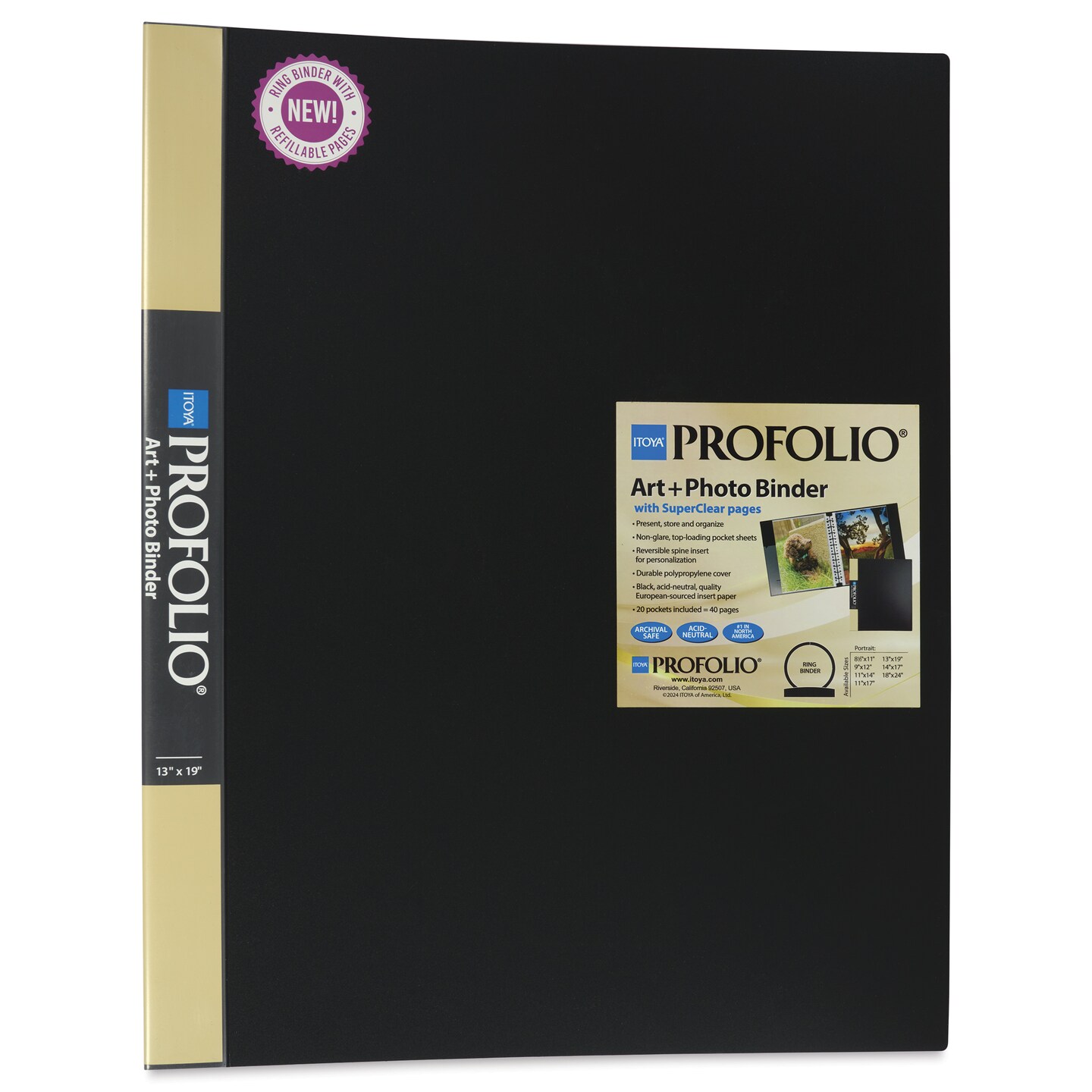 Itoya Art + Photo Binder - 13&#x22; x 19&#x22;, 20 Pages