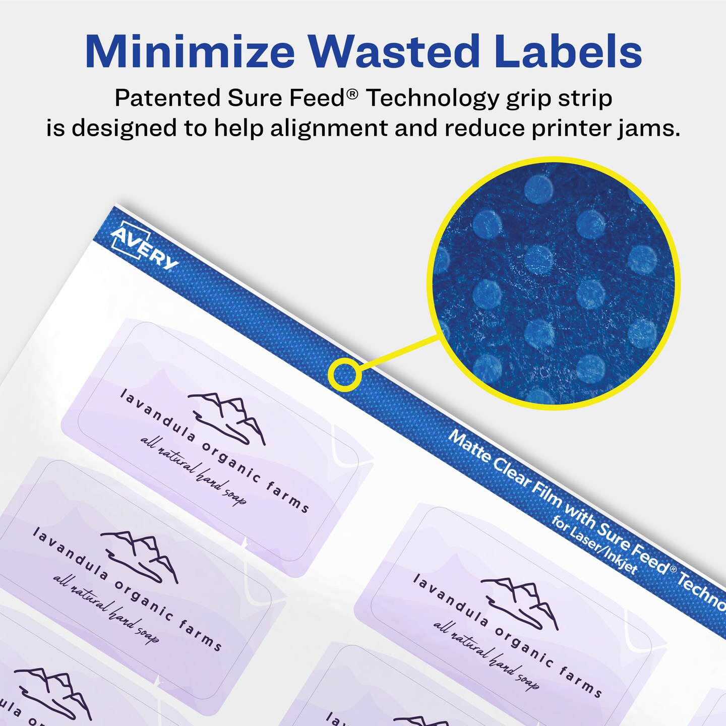 Avery Matte Clear Labels,  1&#x22; x 2&#x22; Rectangle