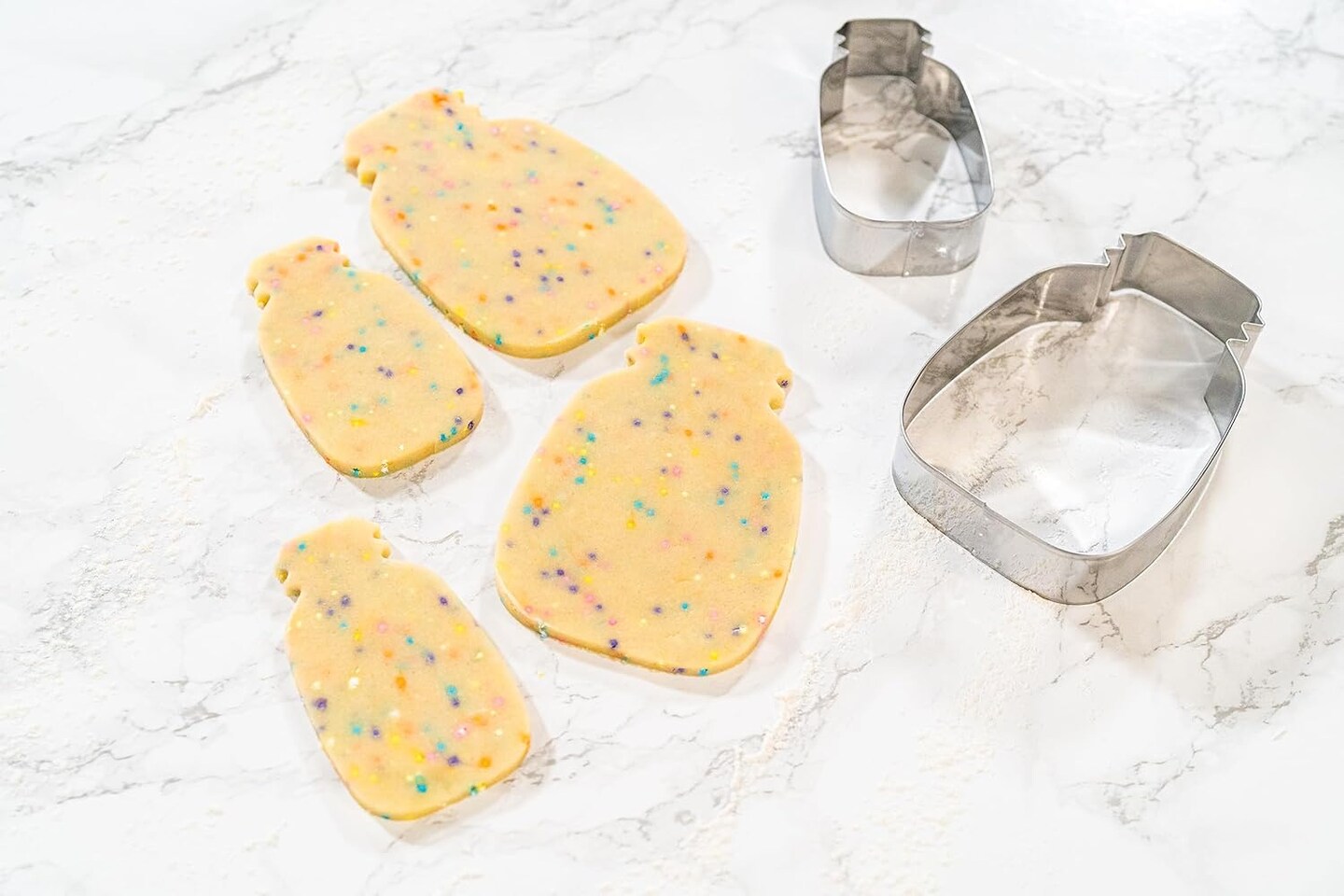 Mason Jar Cookie Cutters Set &#x2013; Stainless Steel 4 Pcs 3.5&#x22; &#x26; 4.5