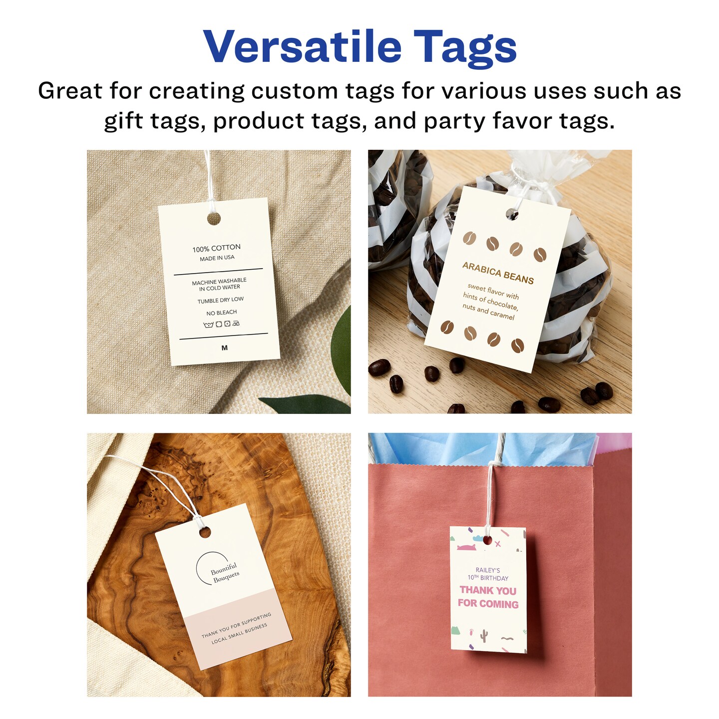 Avery 2&#x22; x 3&#x22; Rectangle, Matte Ivory Printable Tags
