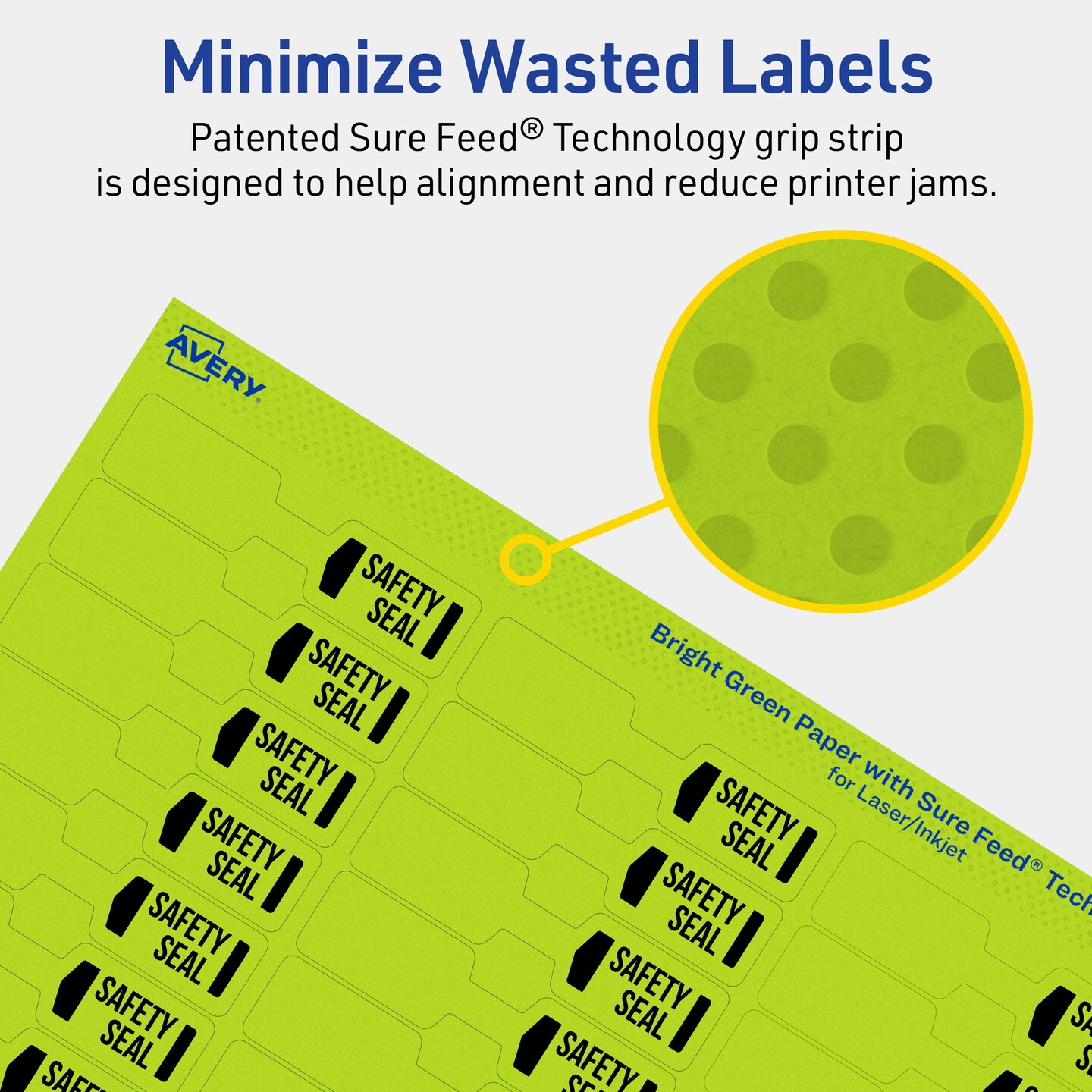 Avery Bright Green Paper Labels, 0.5&#x22; x 2.5&#x22; Barbell