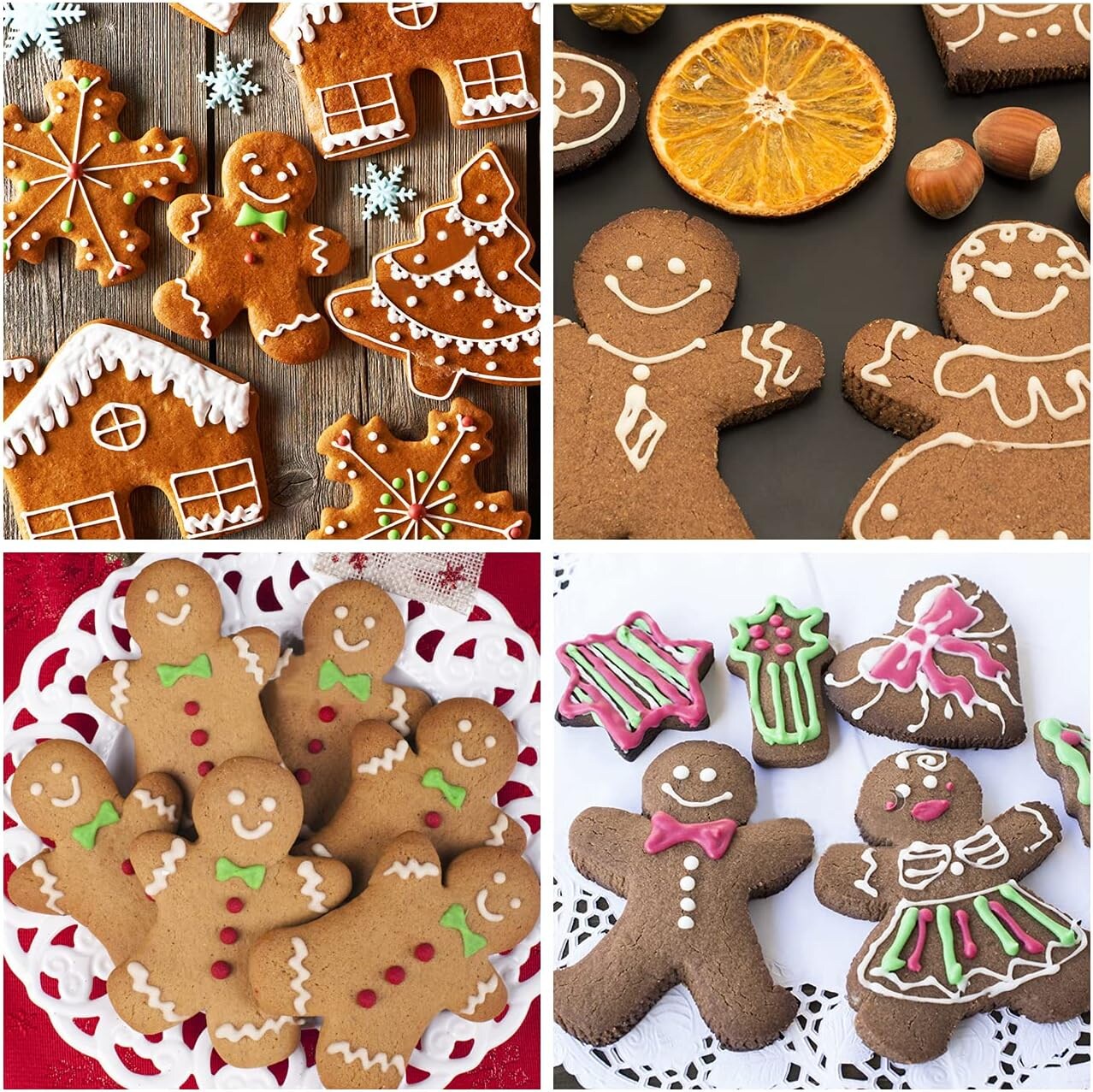 6-Piece Gingerbread Man Cutter Set - Family Boy &#x26; Girl Shapes