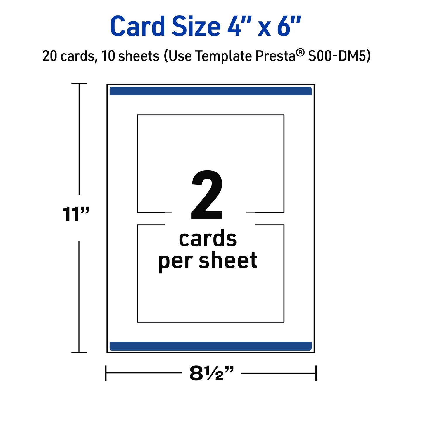 Avery Printable Rectangle Postcards, Double Black Border, 4&#x22; x 6&#x22;, Matte White Rectangle Postcards, Laser/Inkjet, 20ct, Great for Postcards