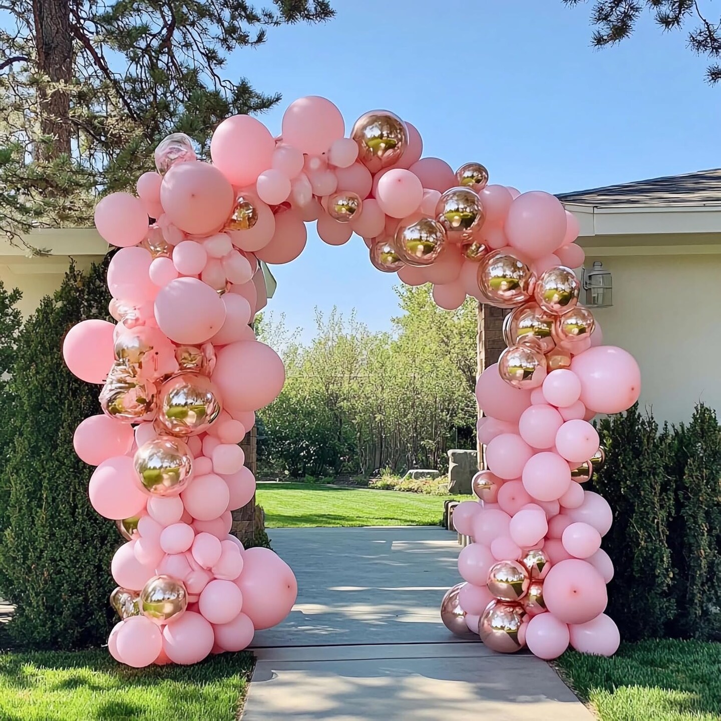 Pink Balloon Garland Arch Kit (Pestal Pink) 8 x 6 x 0.2 inches
