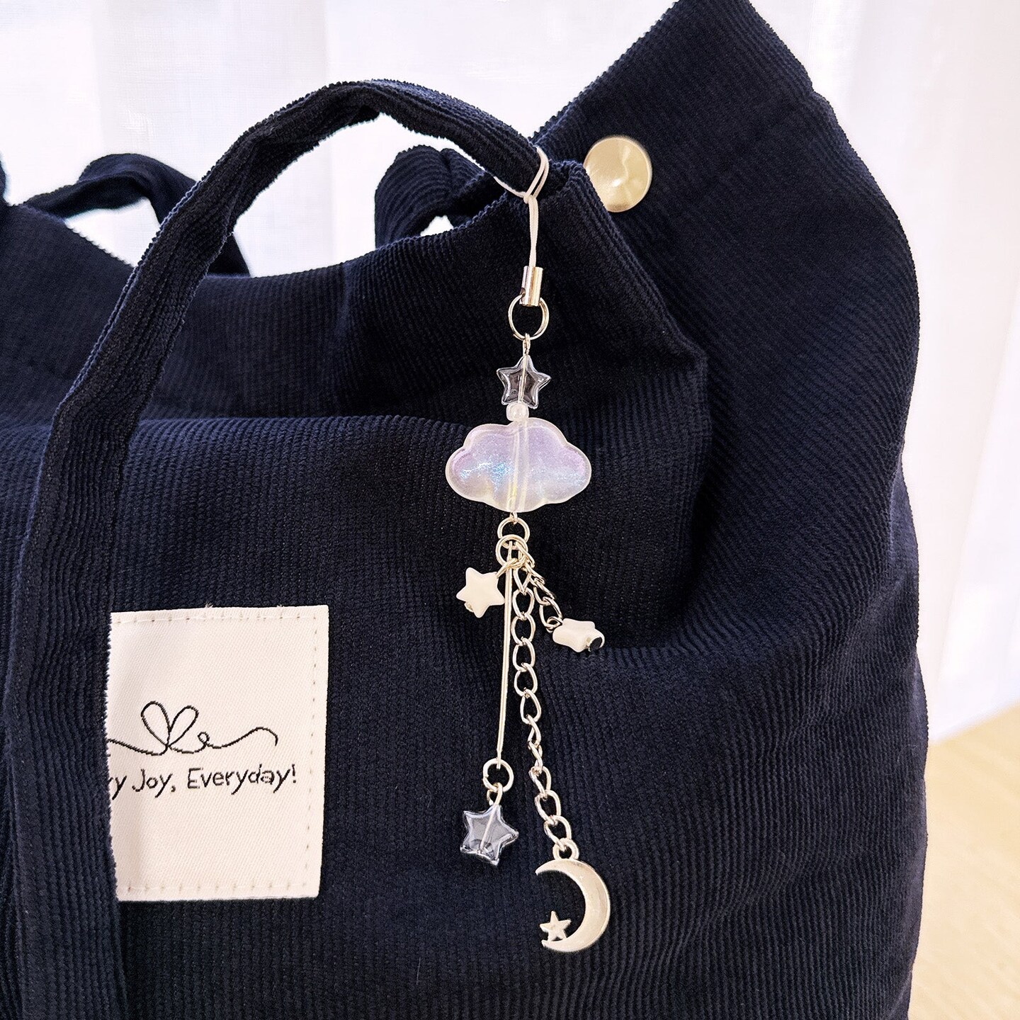 Wrapables Cute Aesthetic Y2K Cell Phone Charms, Accessories for Keychain Handbag Pendant (Set of 2), Ocean and Sky