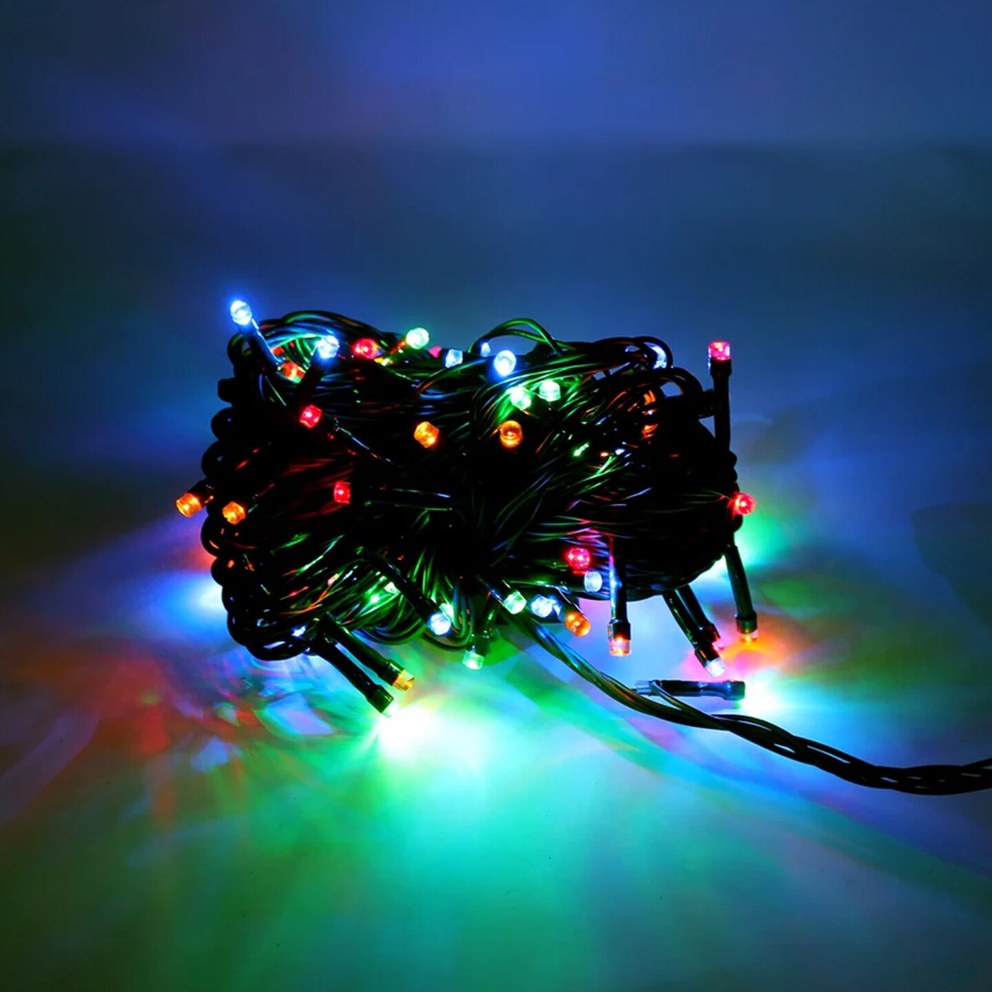 100 LED Multifunction String Light with Green Wire