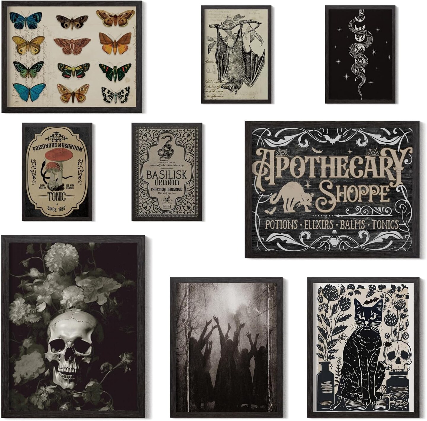 Gothic Wall Decor - 9pcs