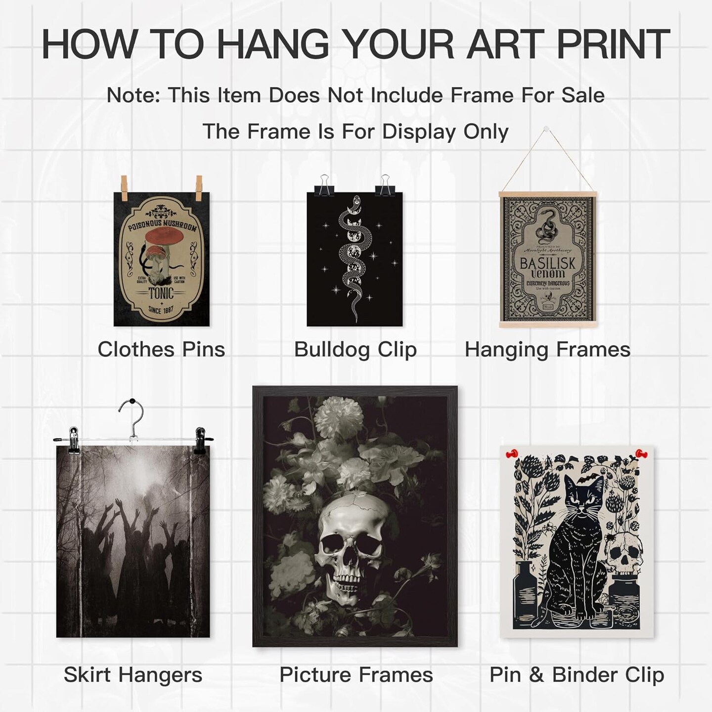 Gothic Wall Decor - 9pcs