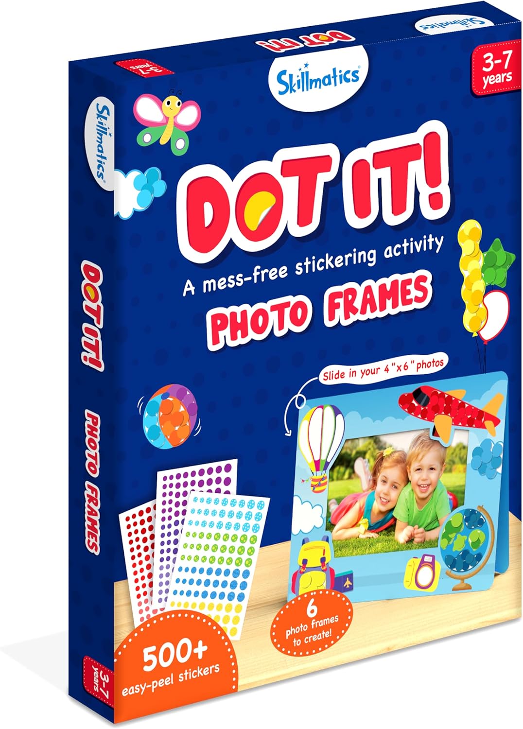Dot It Sticker Art - Photo Frames, Mess-Free Fun for Kids, 500+ Stickers, Craft Kits, DIY Scrapbooking Activity, Travel Toys, Gifts for Boys & Girls Ages 3, 4, 5, 6, 7