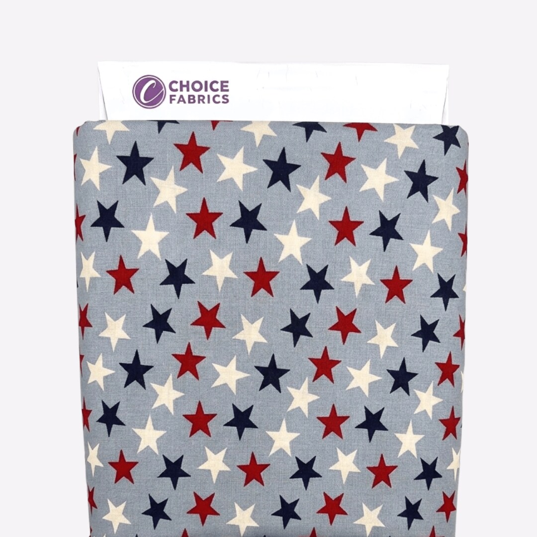Patriotic Stars 108" Supreme Backings - Large Stars on Light Blue