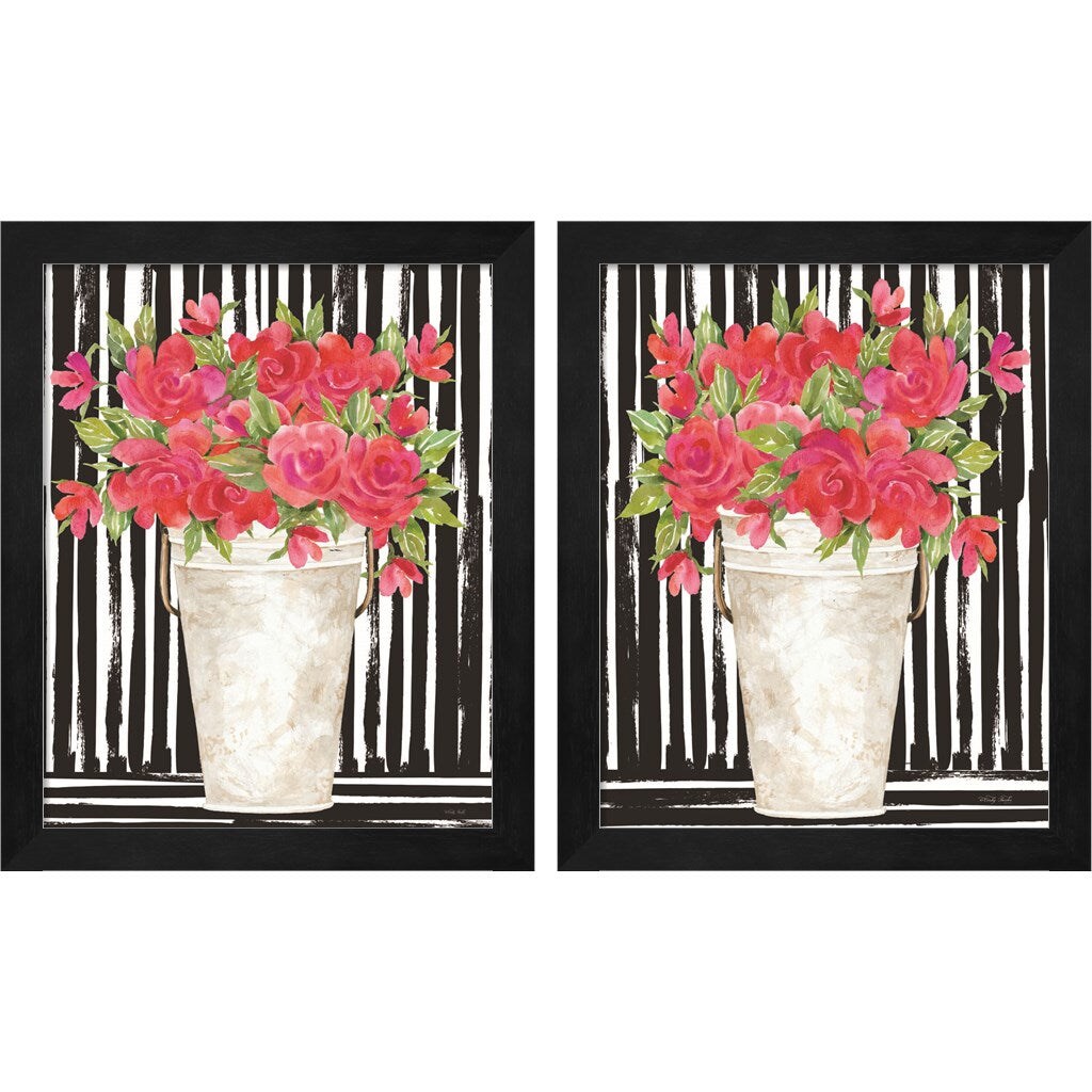 Fuchsias by Cindy Jacobs, 2 Piece Black Framed Art Set, Size: 16x20 ...