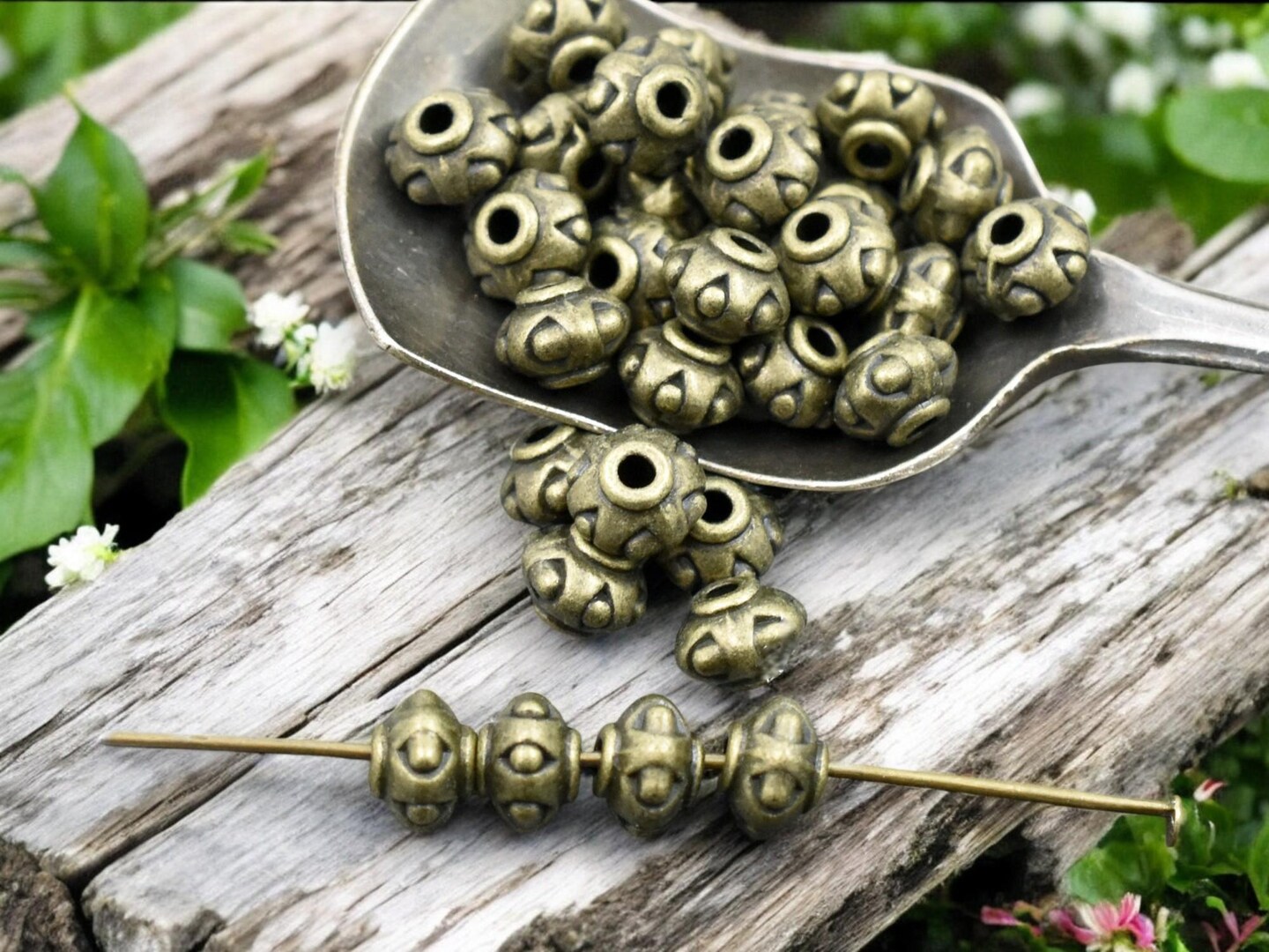 *100* 7x5mm Antique Bronze Rondelle Spacer Beads