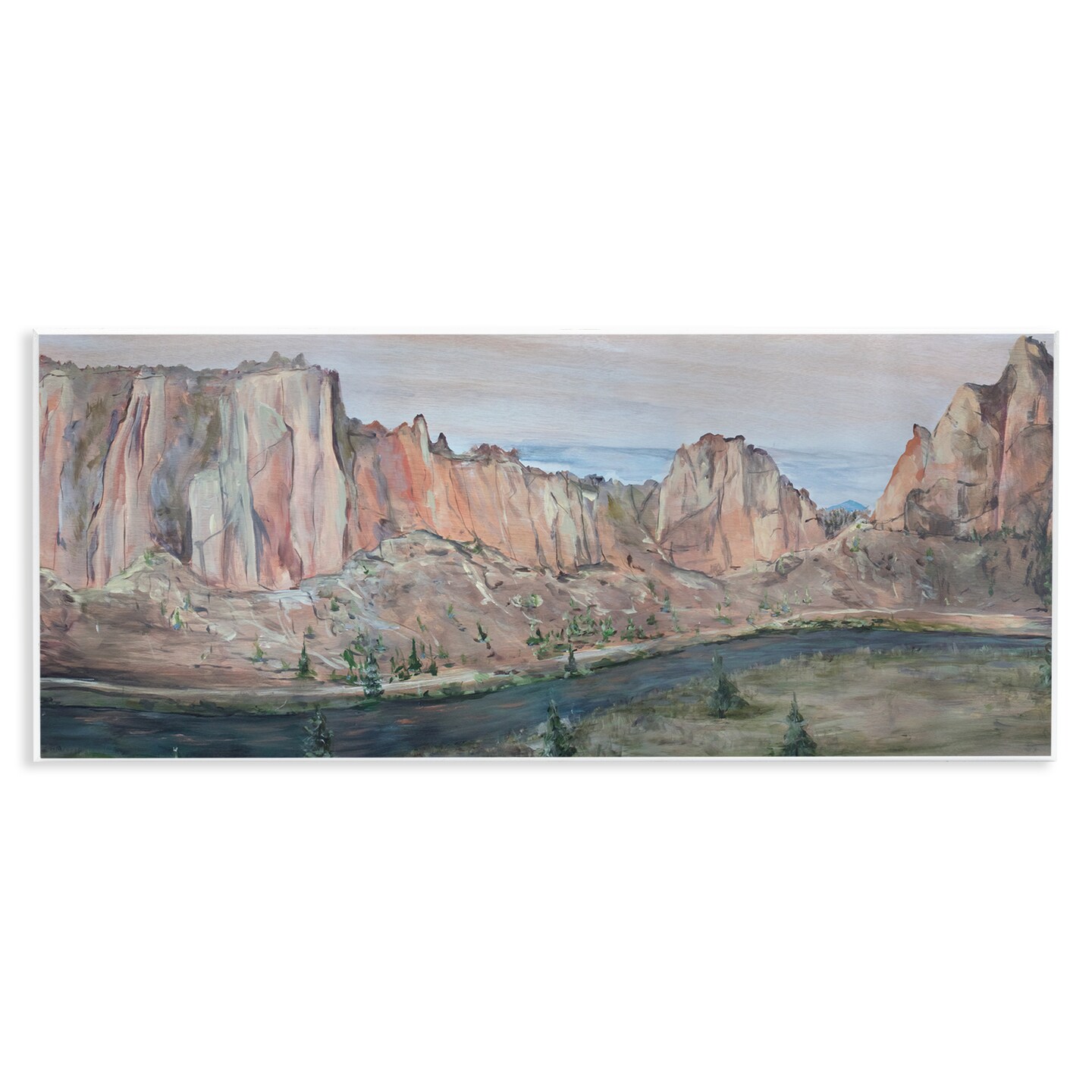 Stupell Industries Desert Cliffs Across River Wall Plaque By Kamdon ...