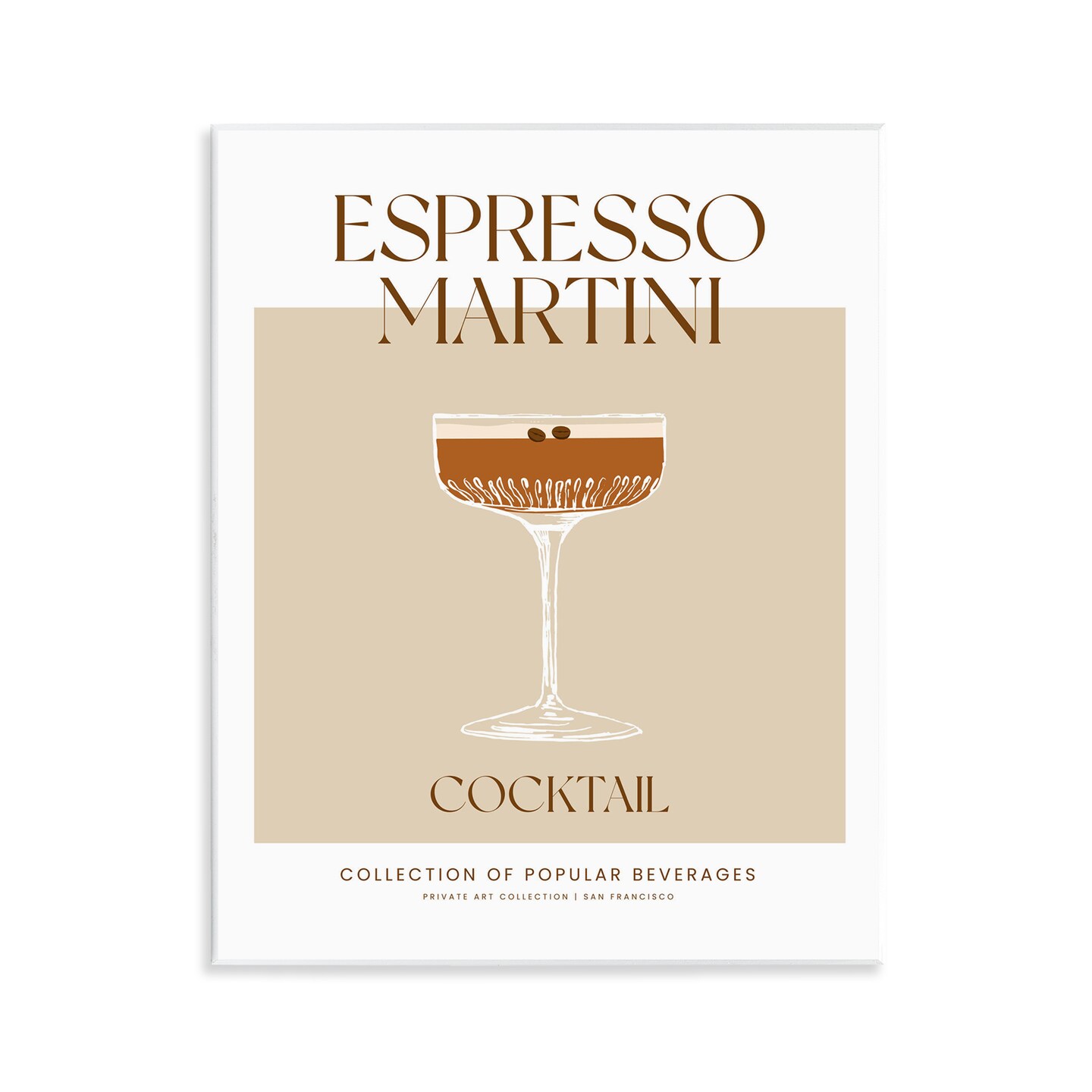 Stupell Industries Minimal Espresso Martini Wall Plaque By Lettered and Lined