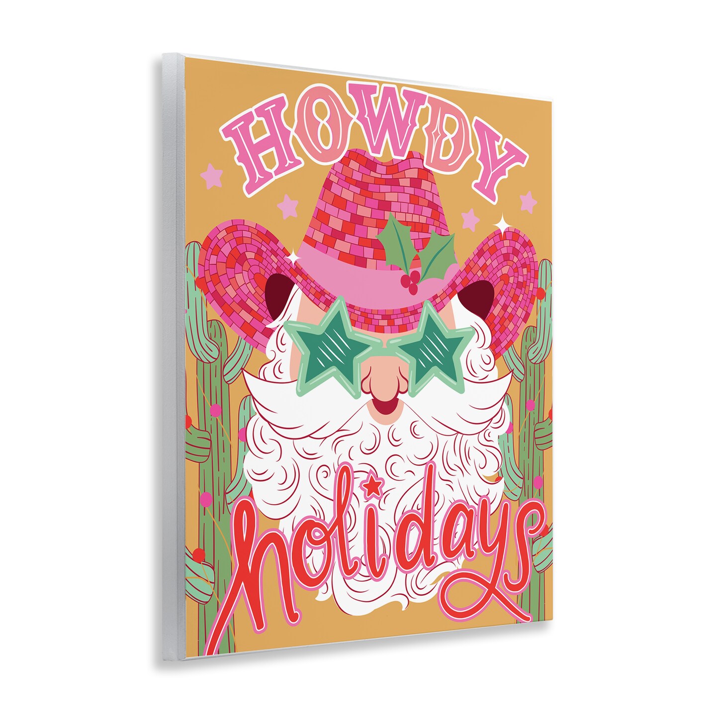 Stupell Industries Howdy Holidays Cowboy Santa Wall Plaque By Arrolynn Weiderhold