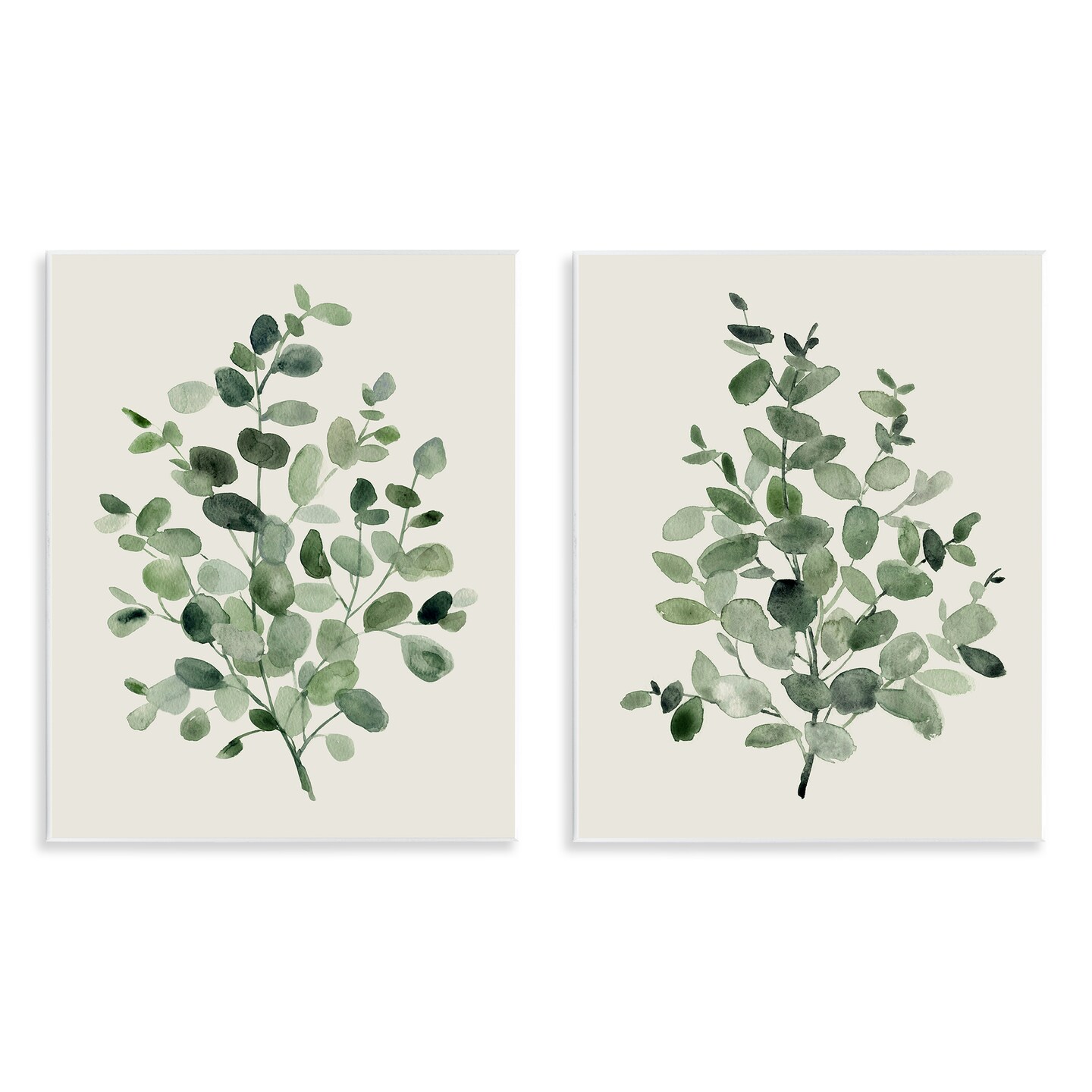 Stupell Industries Minimal Rounded Plant Leaves 2pc Wall Plaque Set By Carol Robinson