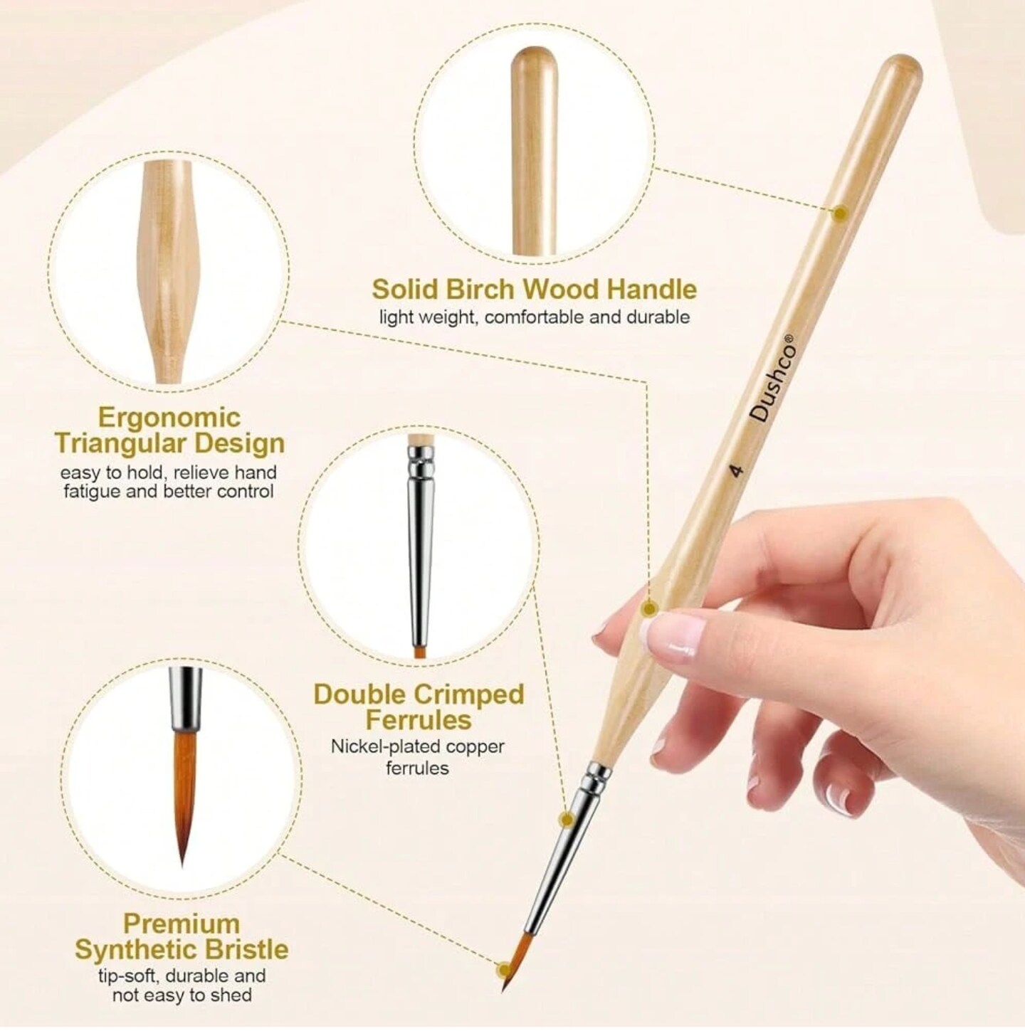10-Piece Miniature Paint Brush Set – Precision Brushes for Acrylic, Watercolor, Oil, Figurines, Models & DIY Crafts