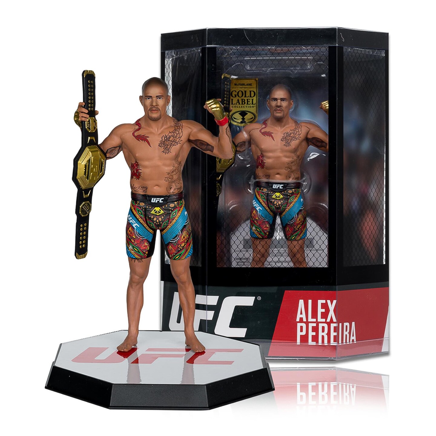 UFC 7 Inch Gold Label Posed Figure | Alex Pereira, Color