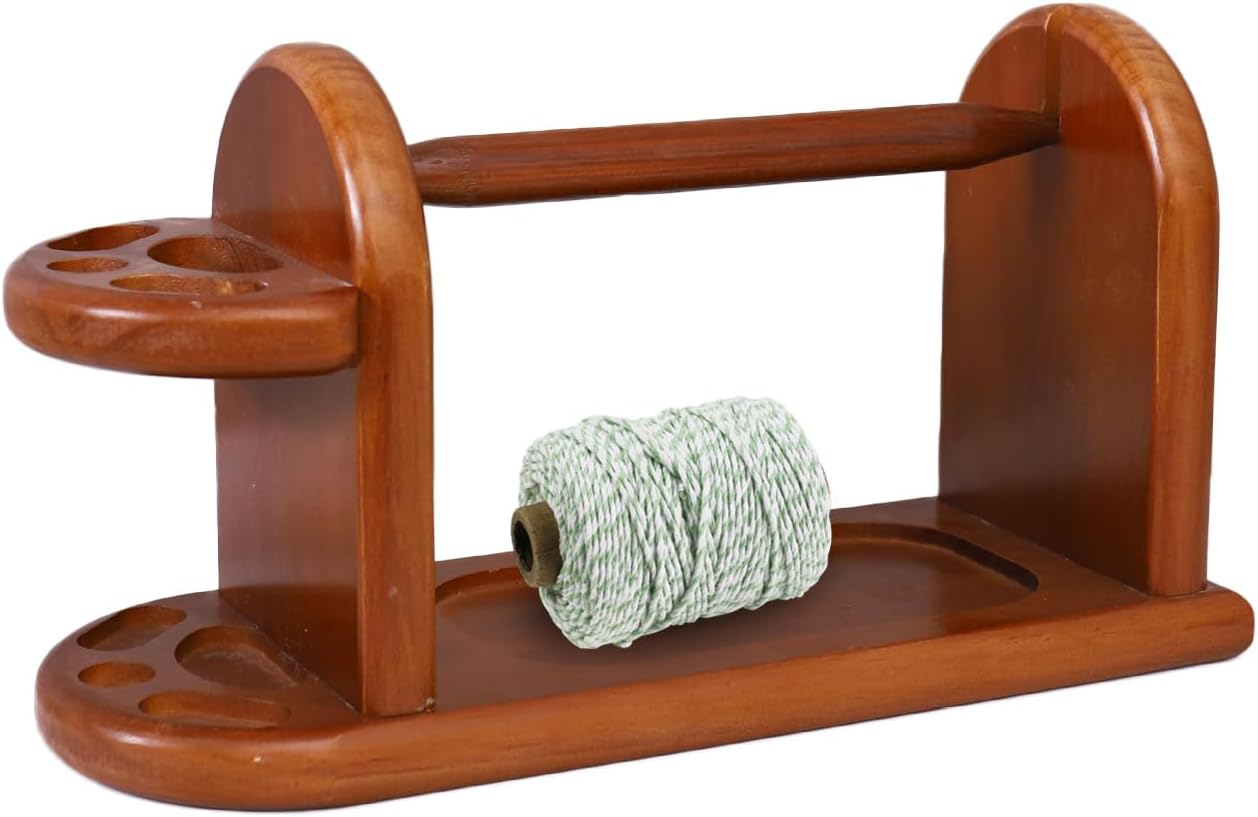 Wooden Yarn Holder Dispenser for Crocheting