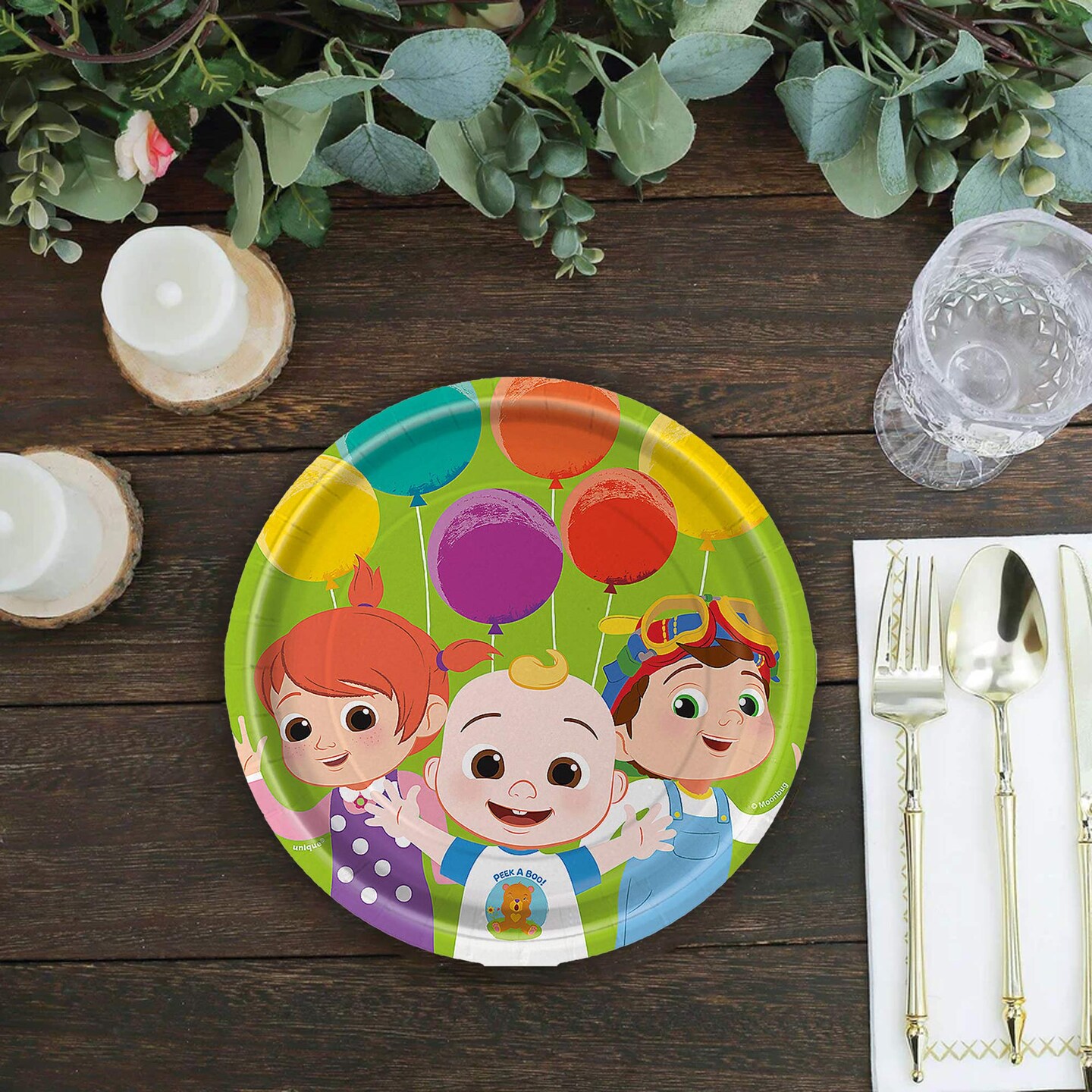 8 Count CoComelon Paper Dessert Plates 7&#x22; Colorful Kids Birthday Supplies &#x26; Celebrations