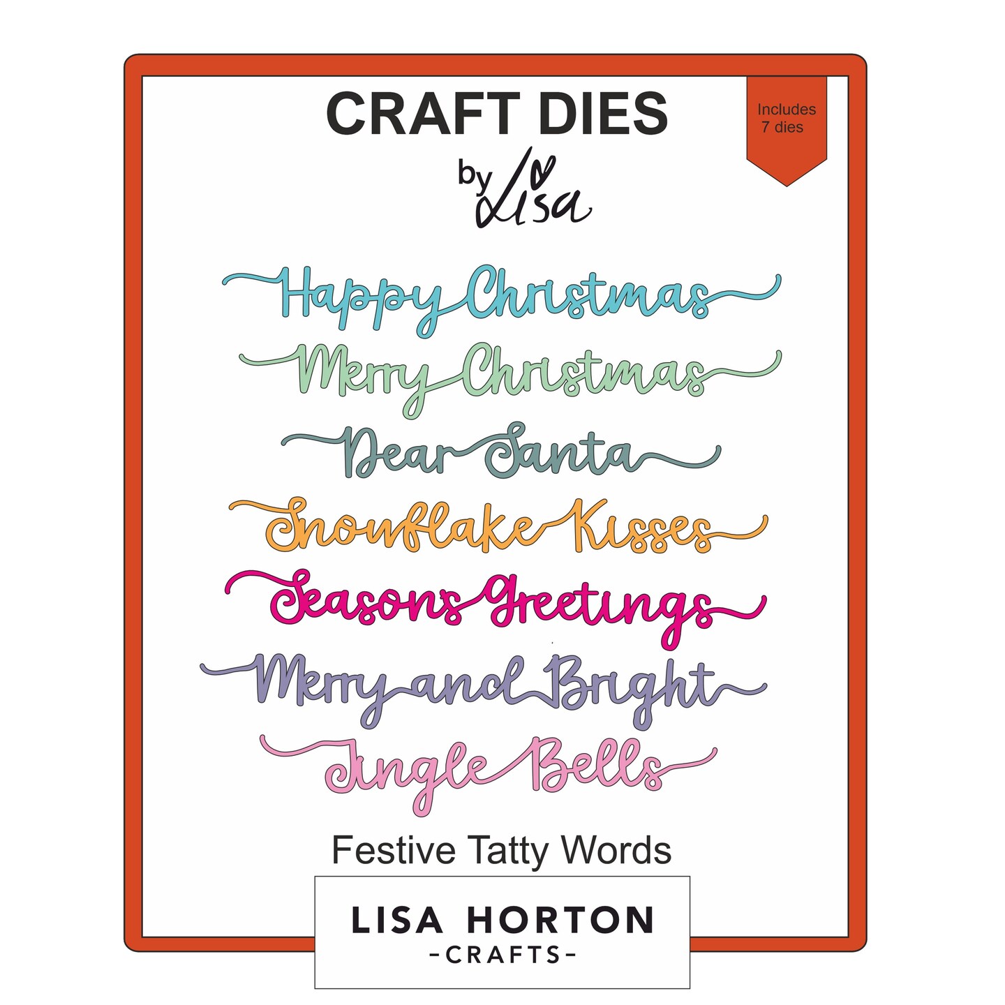 Lisa Horton Crafts Festive Dies-Tatty Words