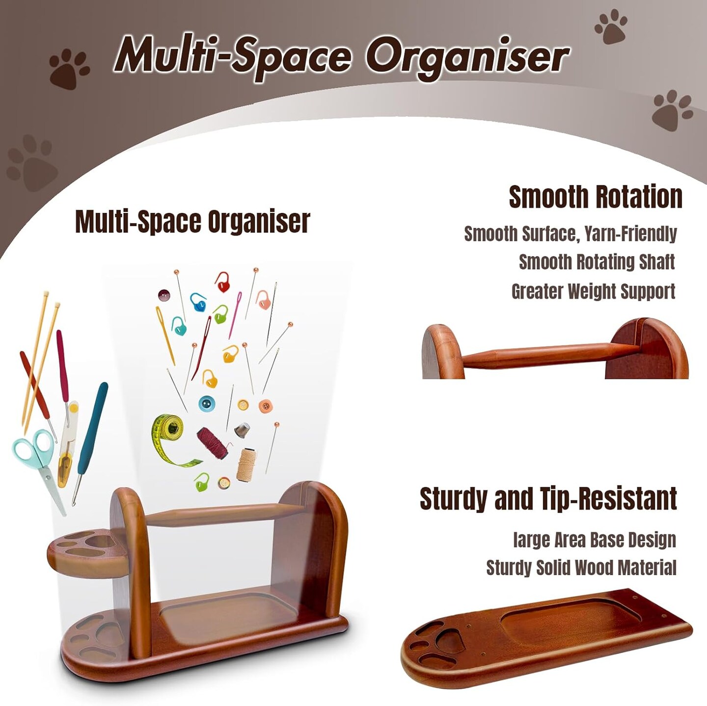 Yarn Holder Spinner for Crocheting Rotating