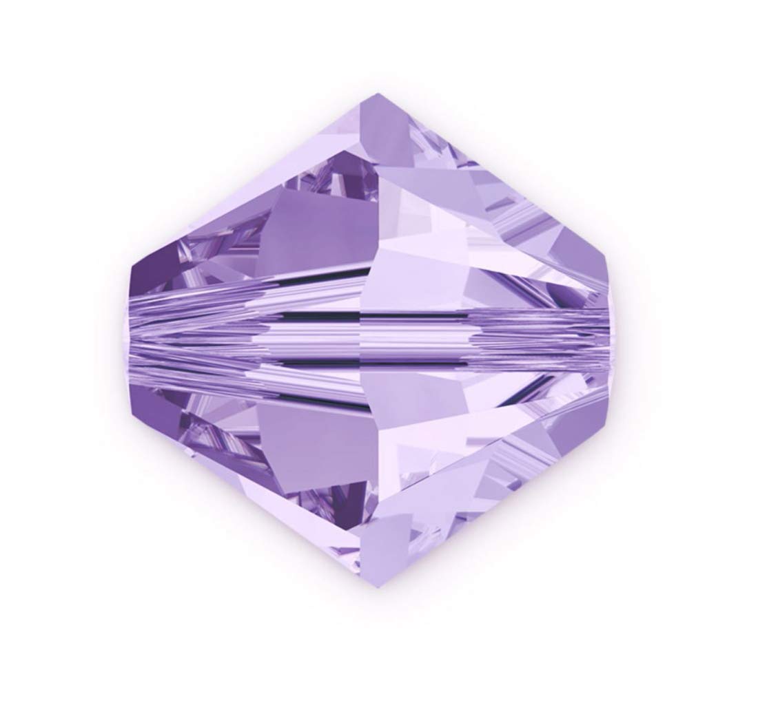 100pcs Authentic Preciosa 6mm Faceted Bicone Crystal Loose Beads Violet Compatible with Swarovski 5301/5328 for DIY Jewelry Making Pre-B604