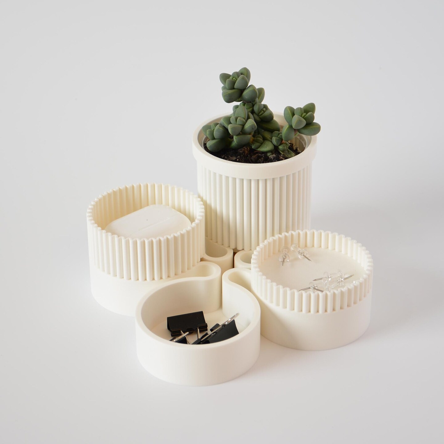 Desk Organizer Set, Desk Accessories, Organization Storage Set, Modular  Office Desk Organizer Tray Set, Desk planter, Succulent Pot and Tray |  MakerPlace by Michaels