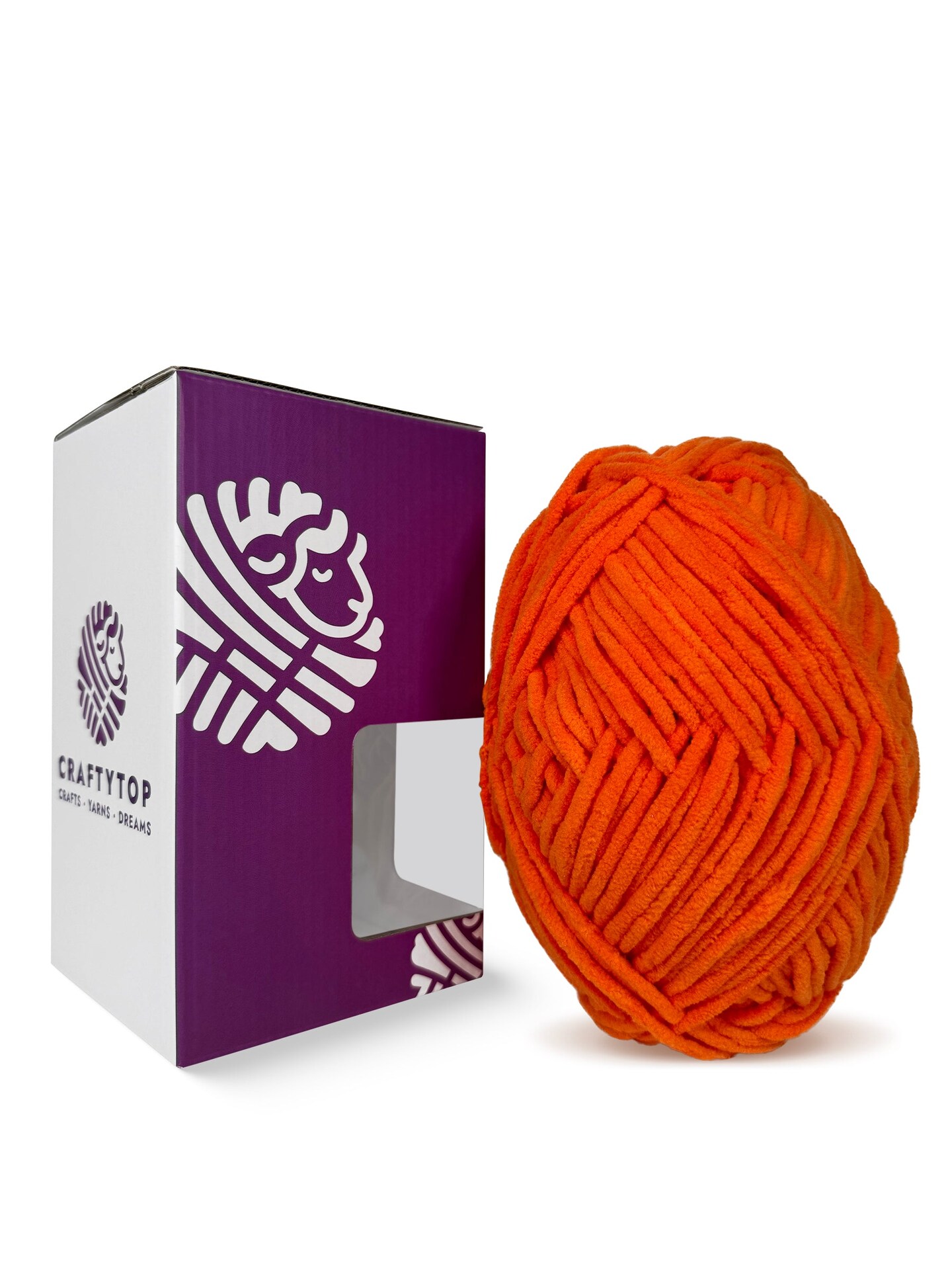 Craftytop&#x2122; Bulky Velvet Yarn #5 for Knitting &#x26; Crochet (Pumpkin Patch)