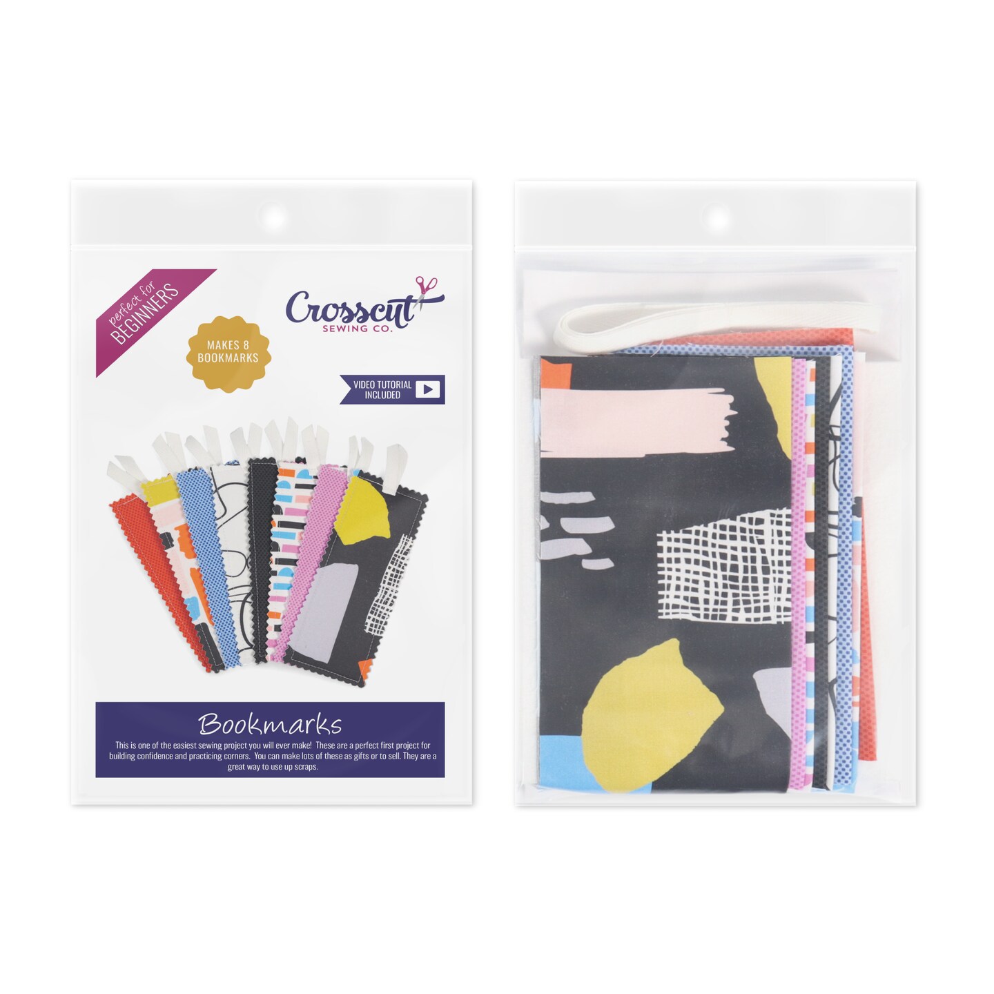 Crosscut Sewing Co.&#xAE; Bookmark Sewing Project Kit for Beginners