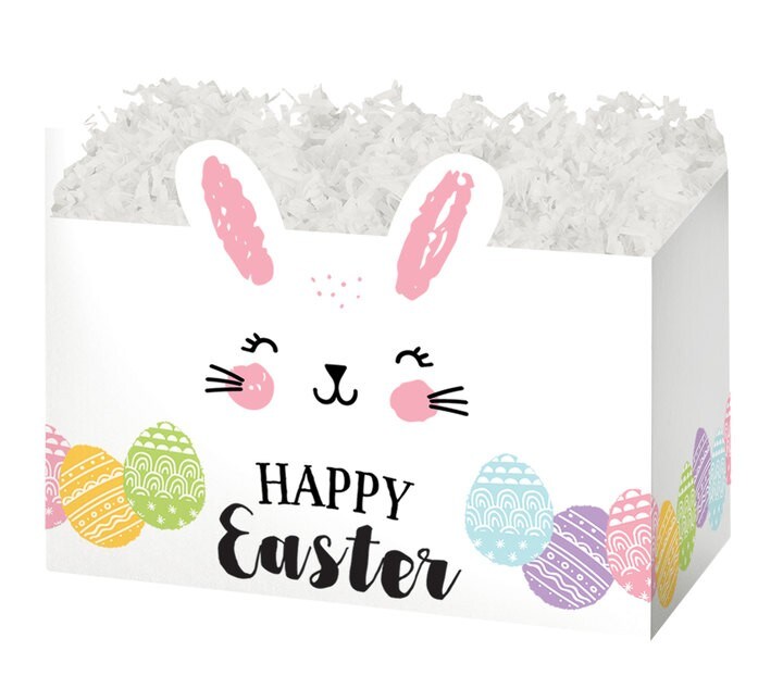 Pack/6: Happy Easter Bunny Basket Box - 6-3/4 x 4 x 5&#x22;