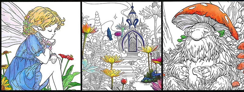 Enchanted Gardens—36 Magical Fantasy Designs for Adult Coloring
