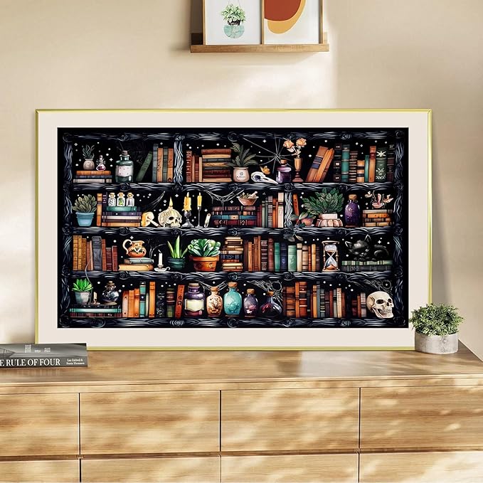 Large Diamond Art Kits for Adults - Bookshelf Diamond Painting Kits for Adults Beginner, DIY 5D Full Drill Gem Art for Home Wall Decor 16x28 inch