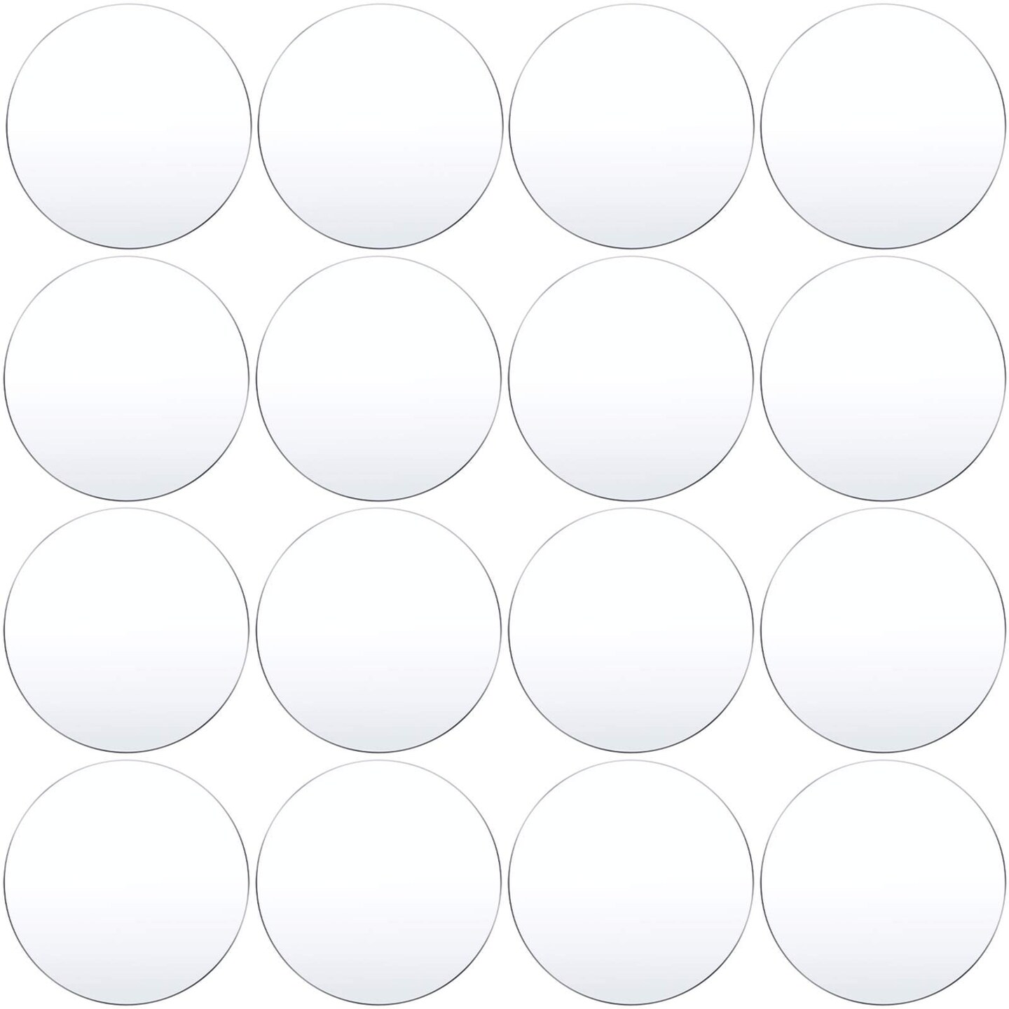 16 Pieces Clear Circle Acrylic 0.08 Inch Thick Round Acrylic Blanks Acrylic Discs Round Acrylic Panel for Picture Frame Painting DIY Crafts (Clear,4 Inch/ 10.16 cm)