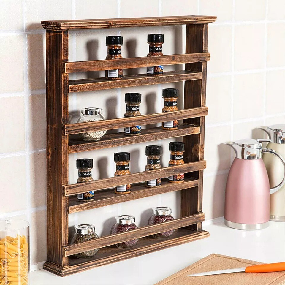 2024 Spice Racks, Wood, Kitchen Storage,