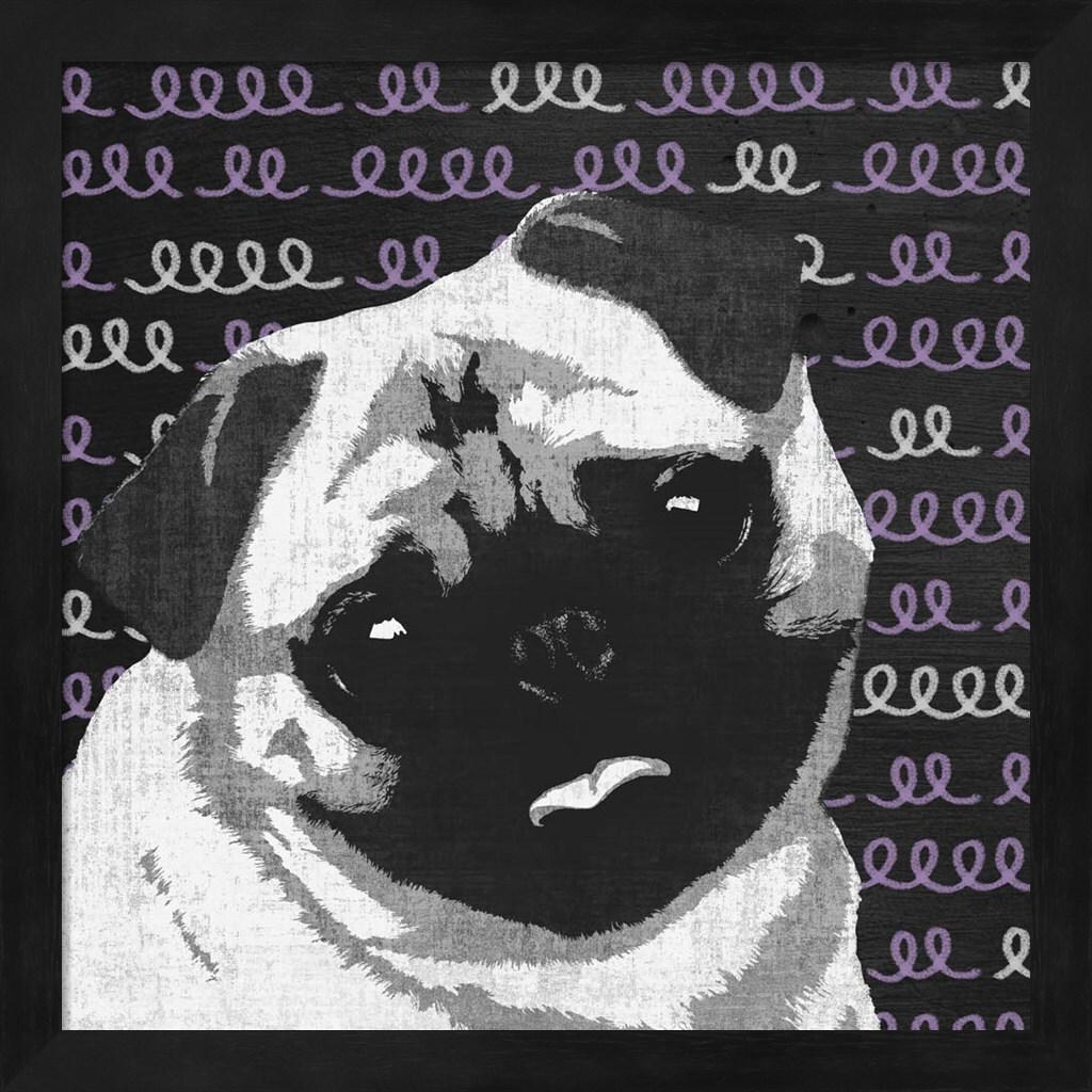 Pug by Posters International Studio 13" x 13" Framed Wall Art