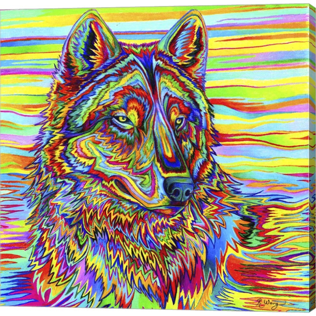 Psychedelic Wolf by Rebecca Wang Art 12