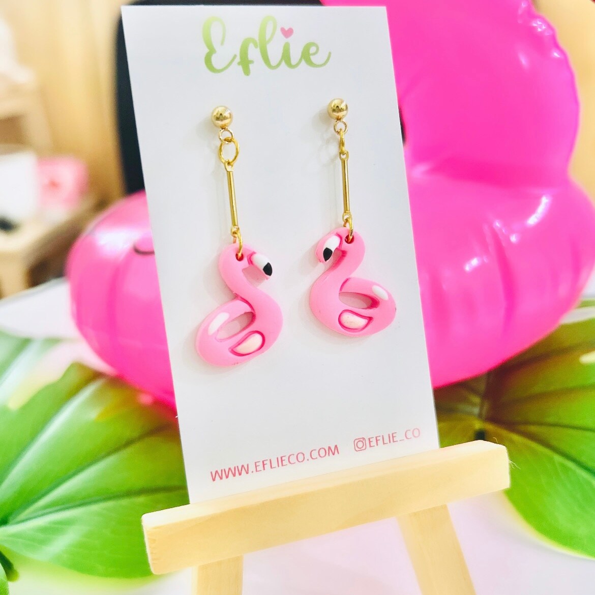Fun pink earrings hotsell