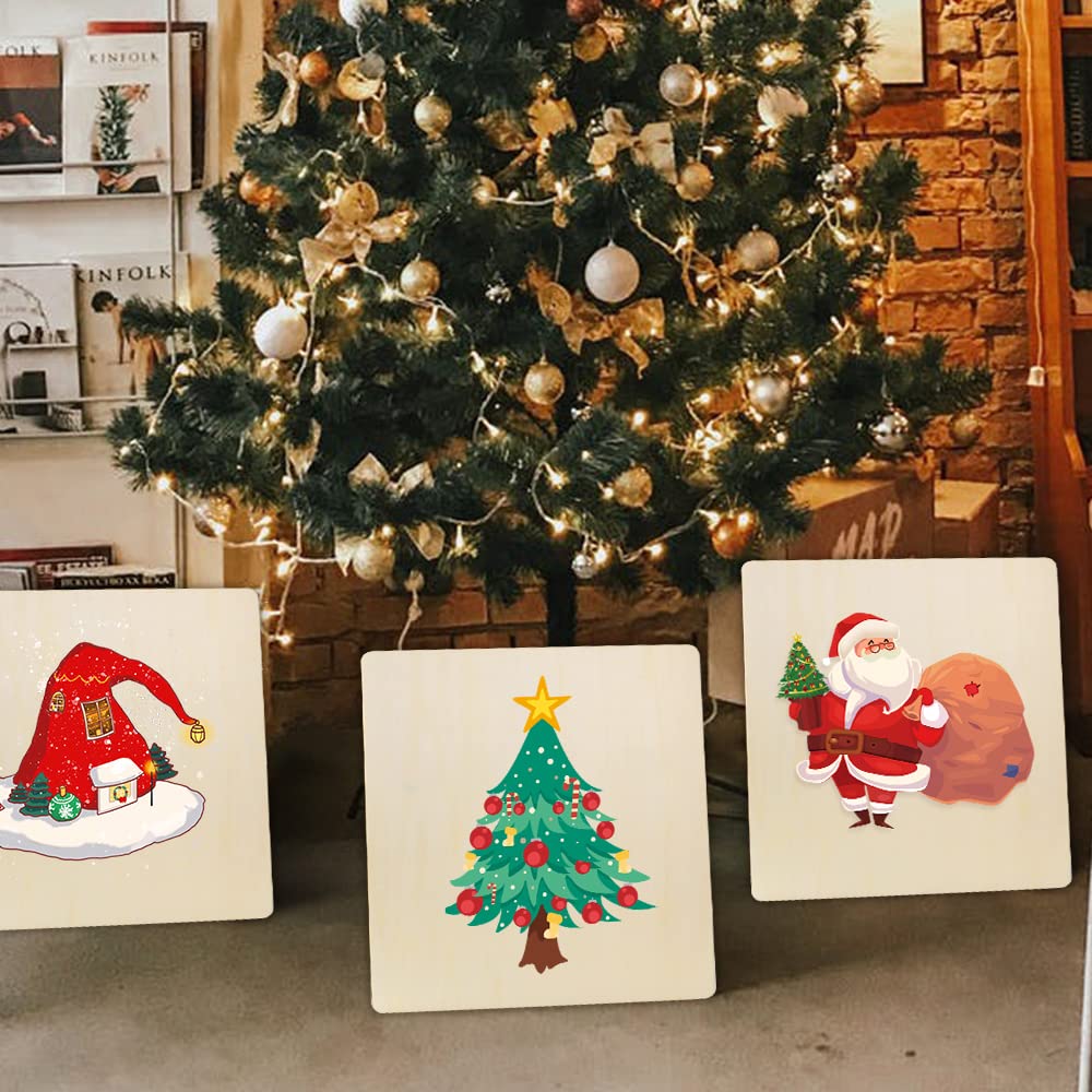 4 Pieces 12 x 12 Inch Craft Wood, Plywood Board Basswood Sheets, Perfect for DIY Projects, Drawing, Painting, Laser, Wood Burning, Wood Engraving and Laser Projects