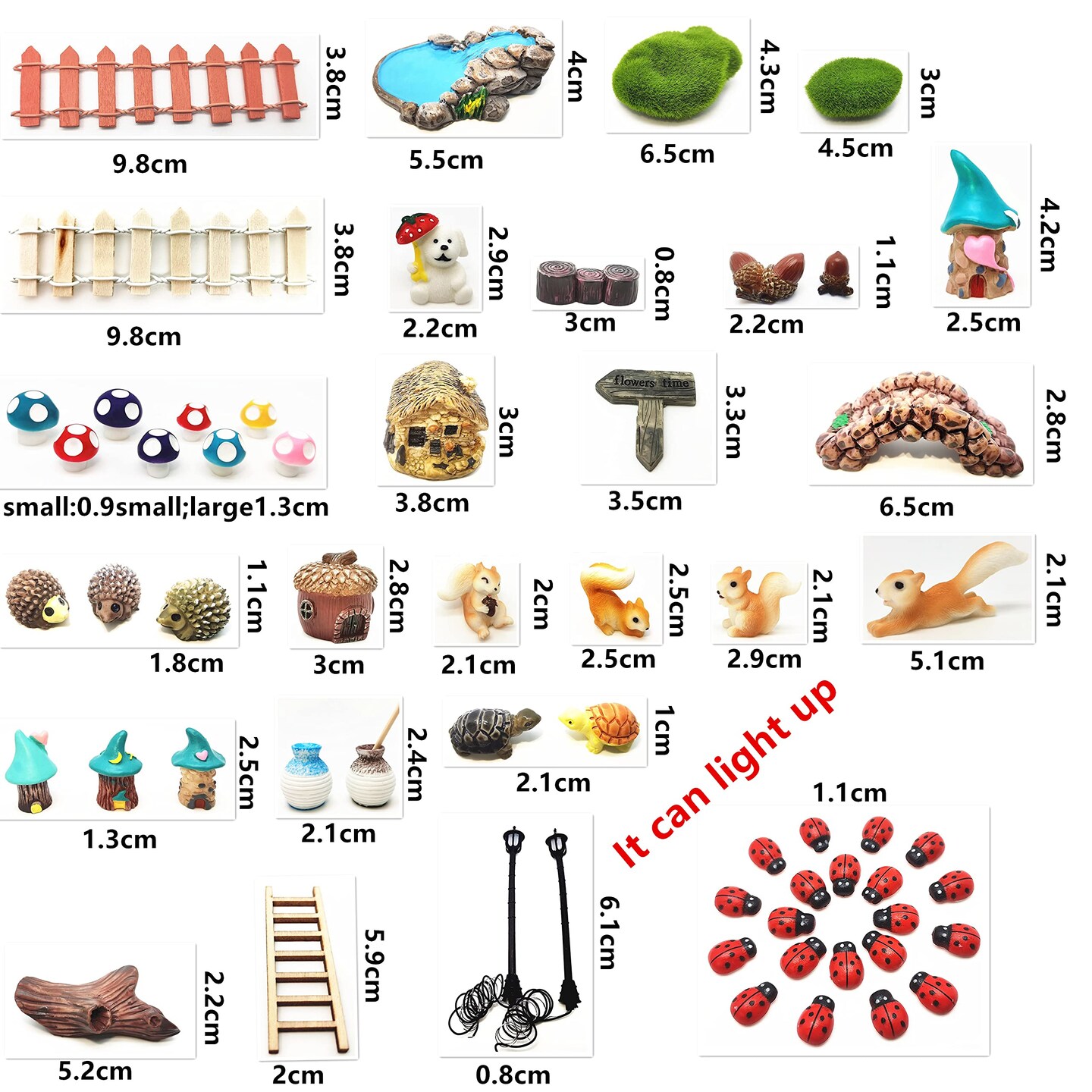Miniature Fairy Garden Accessories, Figurines, Landscape Set, Potted Horticulture Ornaments for Decoration
