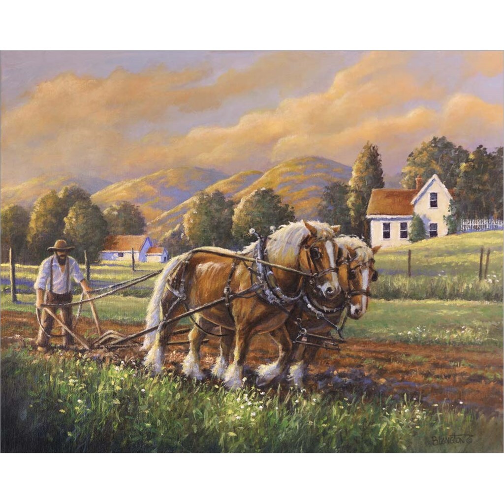 Morning Chores by Bruce Langton 20&#x22; x 16&#x22; Canvas Wall Art