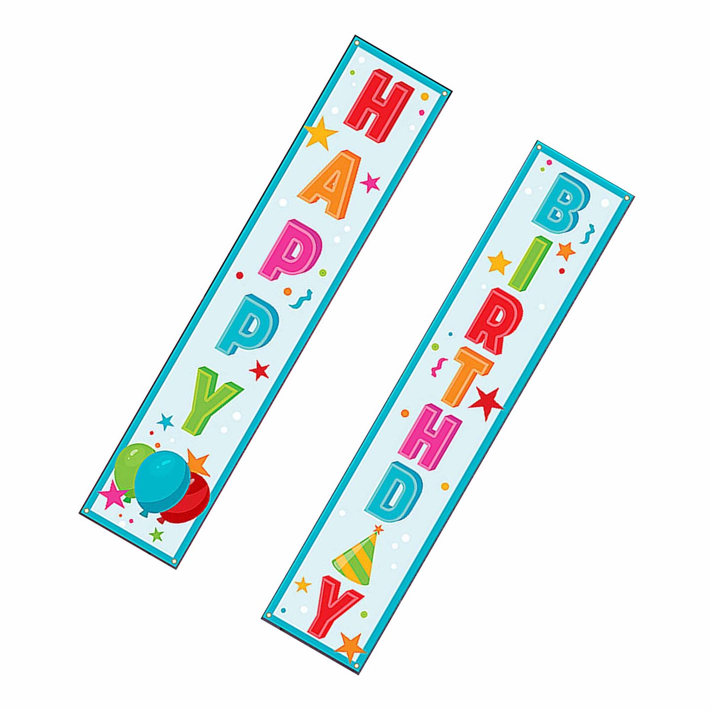 Happy Birthday Vertical Banner Set - 2 Pc.