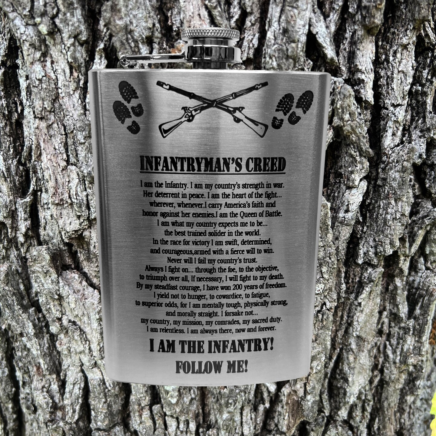 8oz Infantrymans Creed Stainless Steel Flask